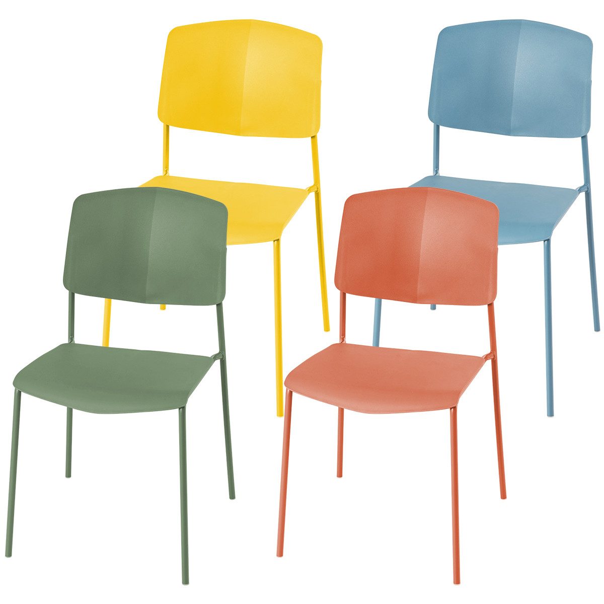 KOMFOTTEU Esszimmerstuhl (4 St), Küchenstühle Bürostühle mit PP-Sitz