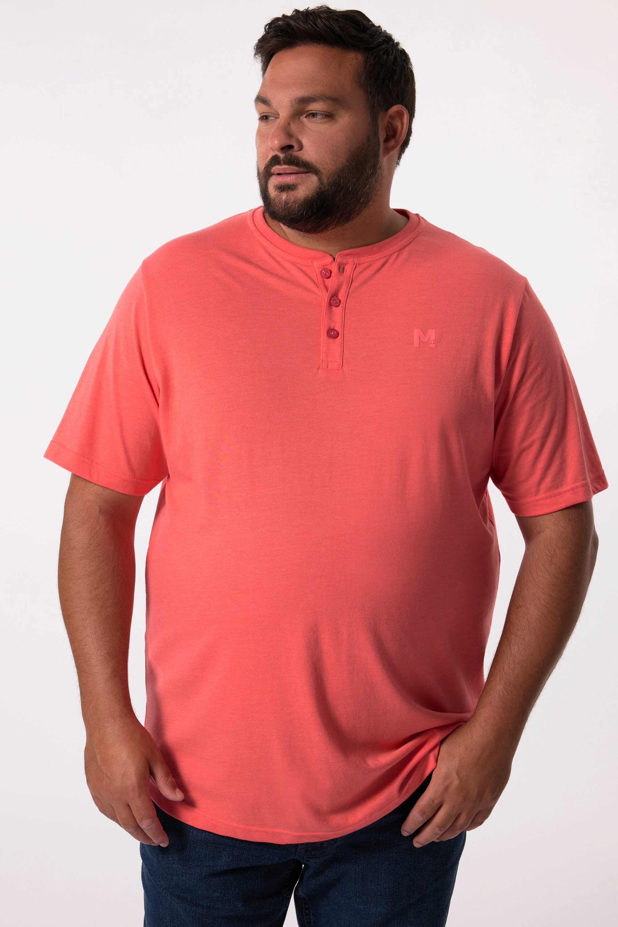 Men Plus T-Shirt Men+ Henley Basic günstig online kaufen