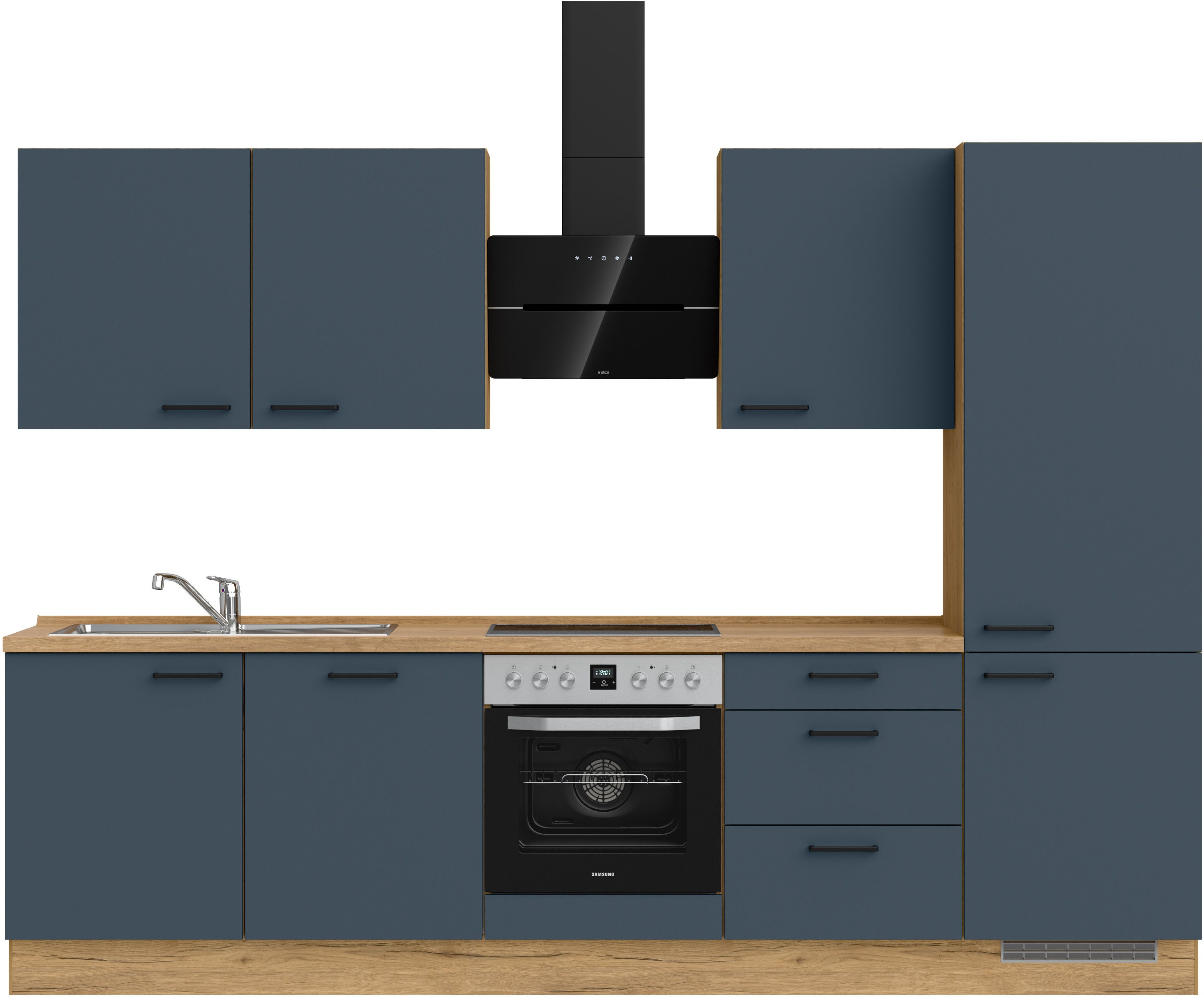 nobilia® Кухниzeile "Easytouch II", vormontiert, Ausrichtung wählbar, Breite 300 cm, wahlw. mit E-Geräten