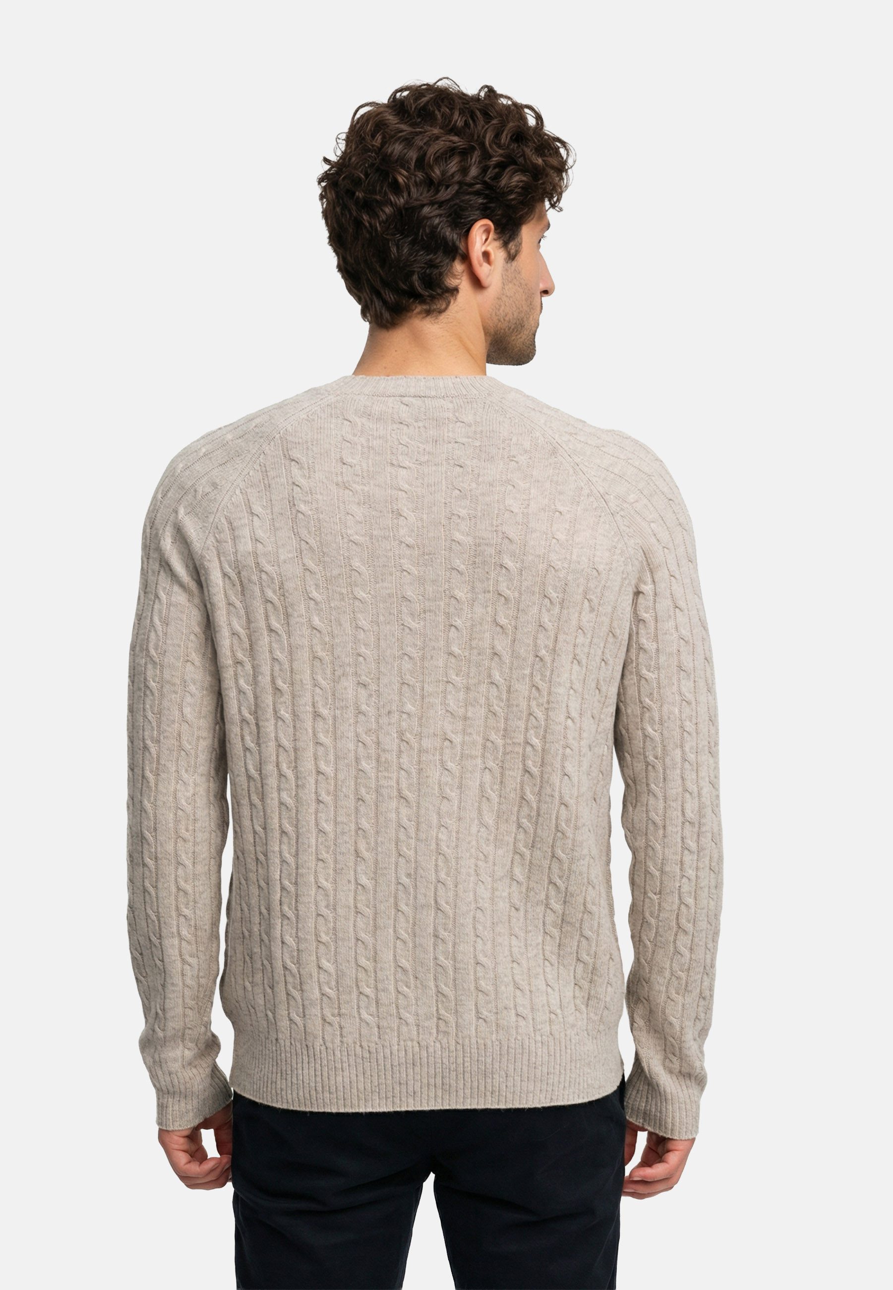 Kronstadt Strickpullover Herren KSFlynn Strickpullover Herrenpullover Strickpullover mit zeitlosem Zopfmuster