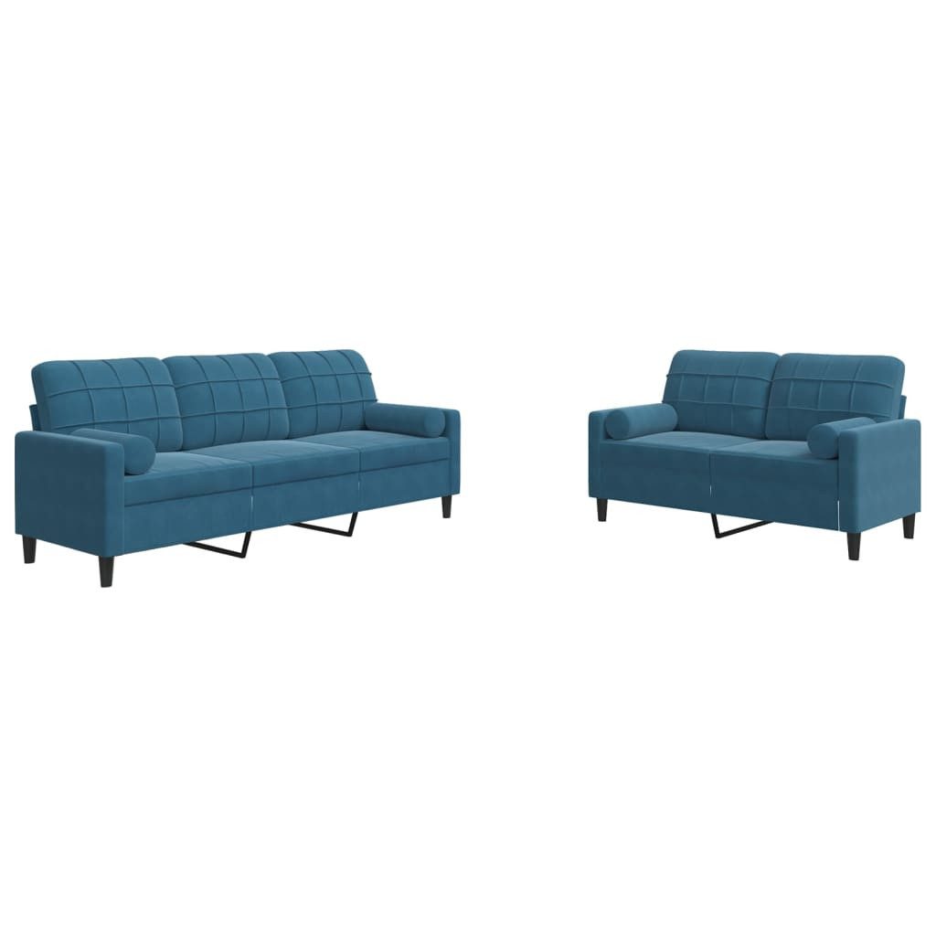 vidaXL Sofa 2-tlg. Sofagarnitur mit Kissen günstig online kaufen