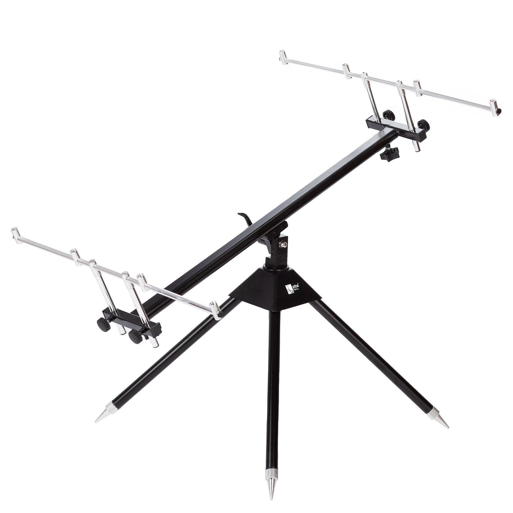 Zite Rod Pod aus Aluminium für 4 Ruten stabil & leicht verstellbarer Rutenhalter