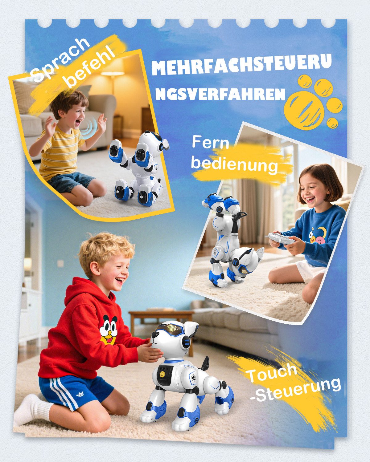 ANYSUN RC-Roboter Roboter Hund Kinder Puzzle Spielzeug Festival Geschenk (P günstig online kaufen