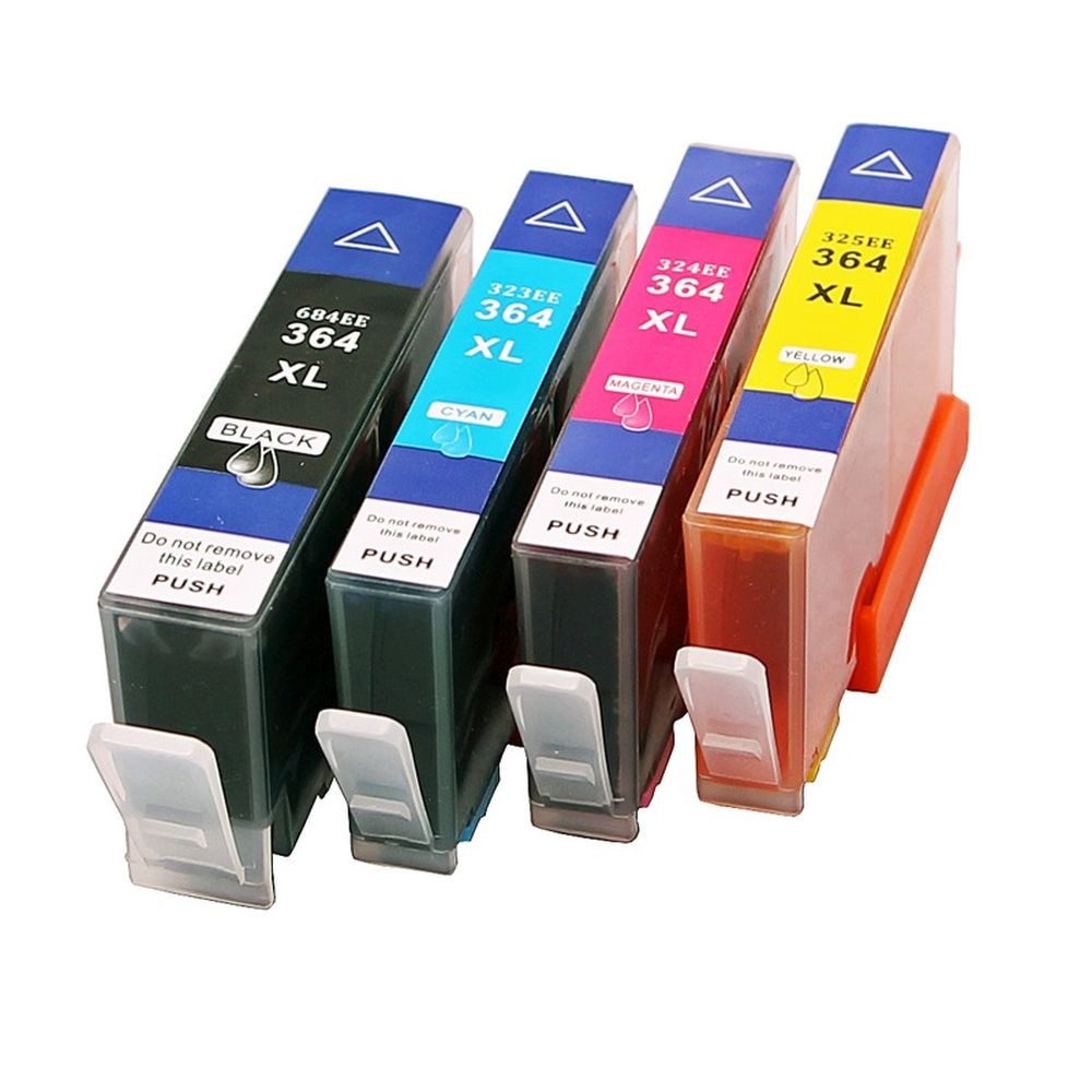 inkpro Druckerpatronen-Set kompatibel mit HP 364 XL, Tintenpatrone (für Deskjet 3070, 3520, 3521, 3522, 3524, D5445, D5460, Officejet 4610, 4620, 4622, 7515, PhotoSmart 5510, 5514, 5515, 5520, 5522, 5524, 5525, 6510, 6520, 6525, 7510, 7520..., 4-tlg., je