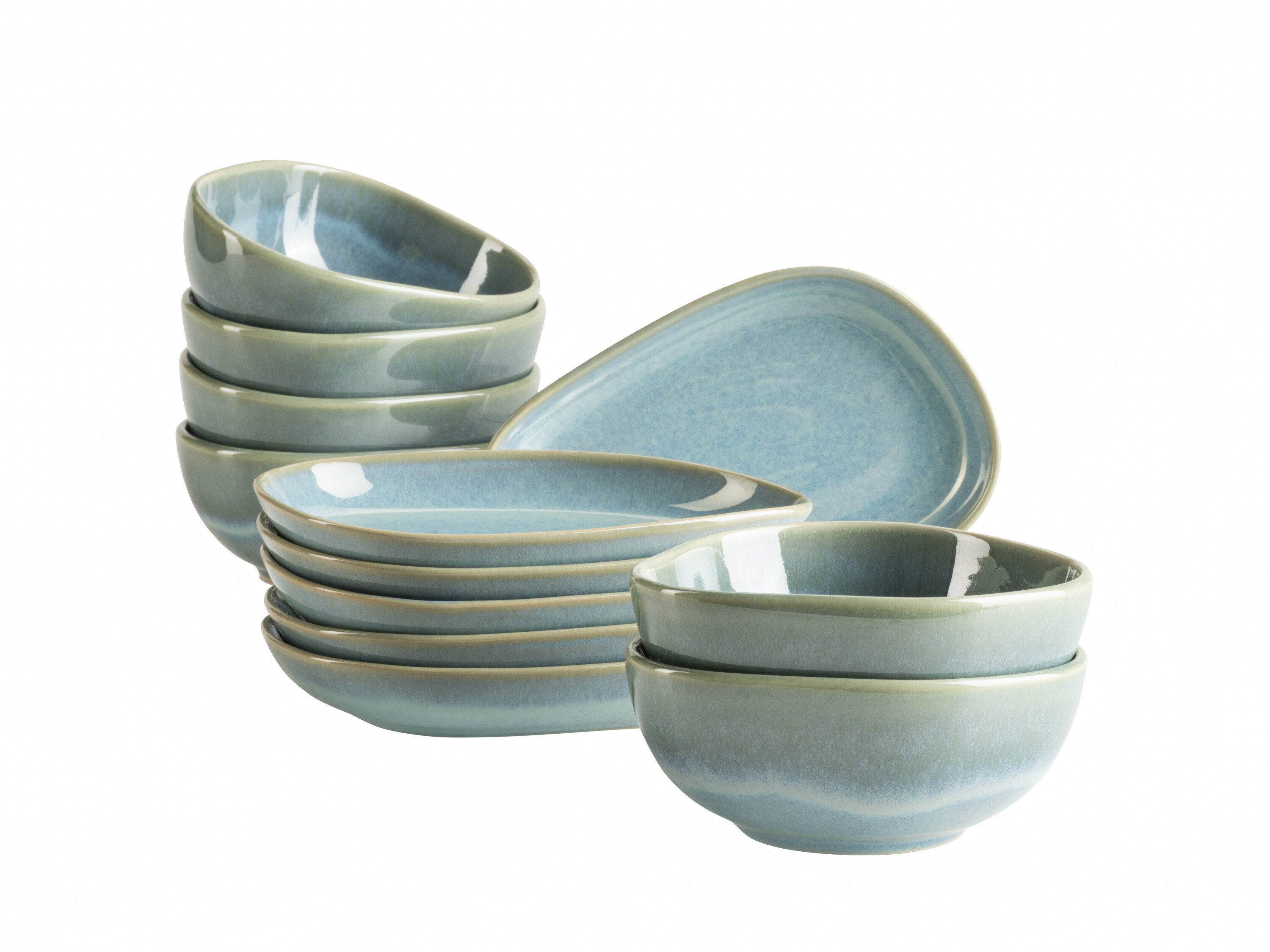 MÄSER Servier-Set Cordelia, Steinzeug, (12-tlg)