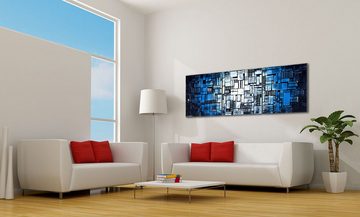 WandbilderXXL XXL-Wandbild Ocean View 210 x 70 cm, Abstraktes Gemälde, handgemaltes Unikat