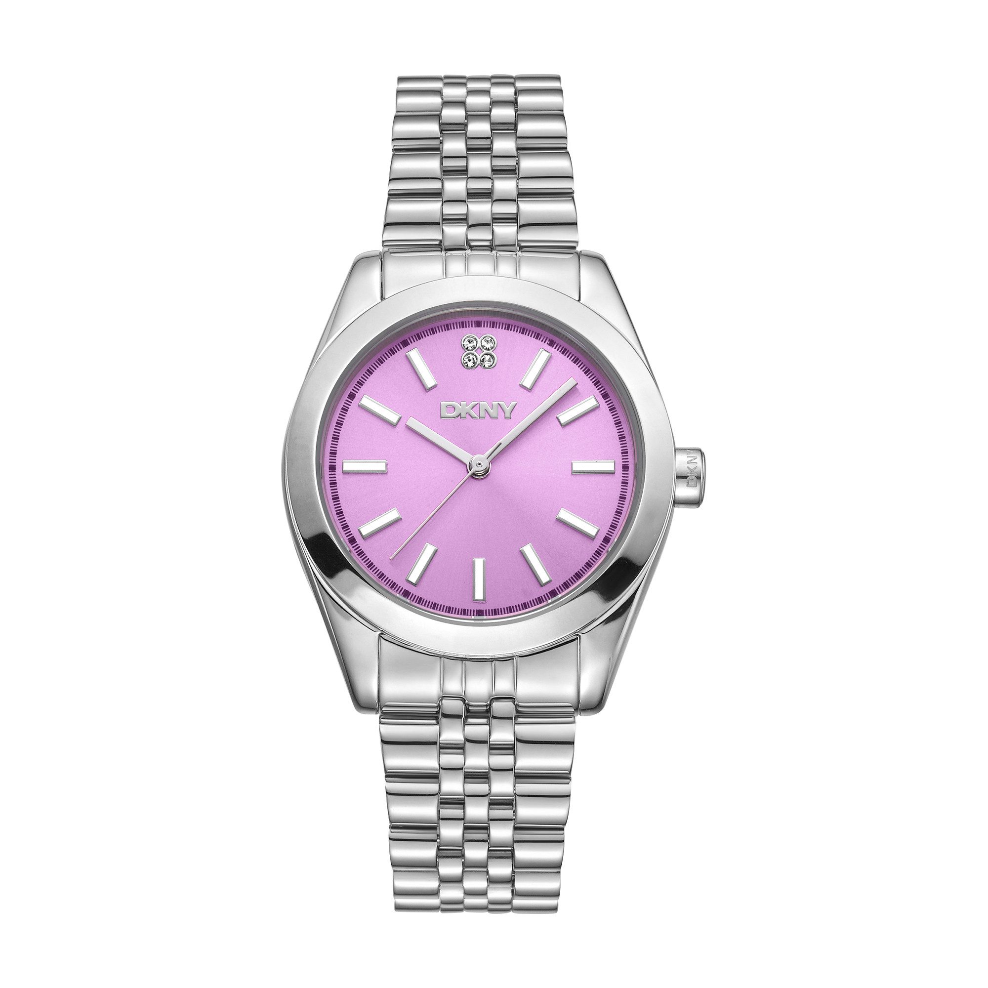 DKNY Quarzuhr Nolita Midi DK1L029M0045, Armbanduhr, Damenuhr, Edelstahlarmband, analog