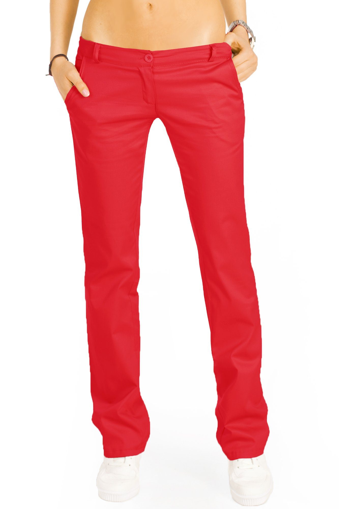 j20k waist in Hüfthose styled be low ausgestellte rot Farben Damenhosen, Bootcuthose vielen