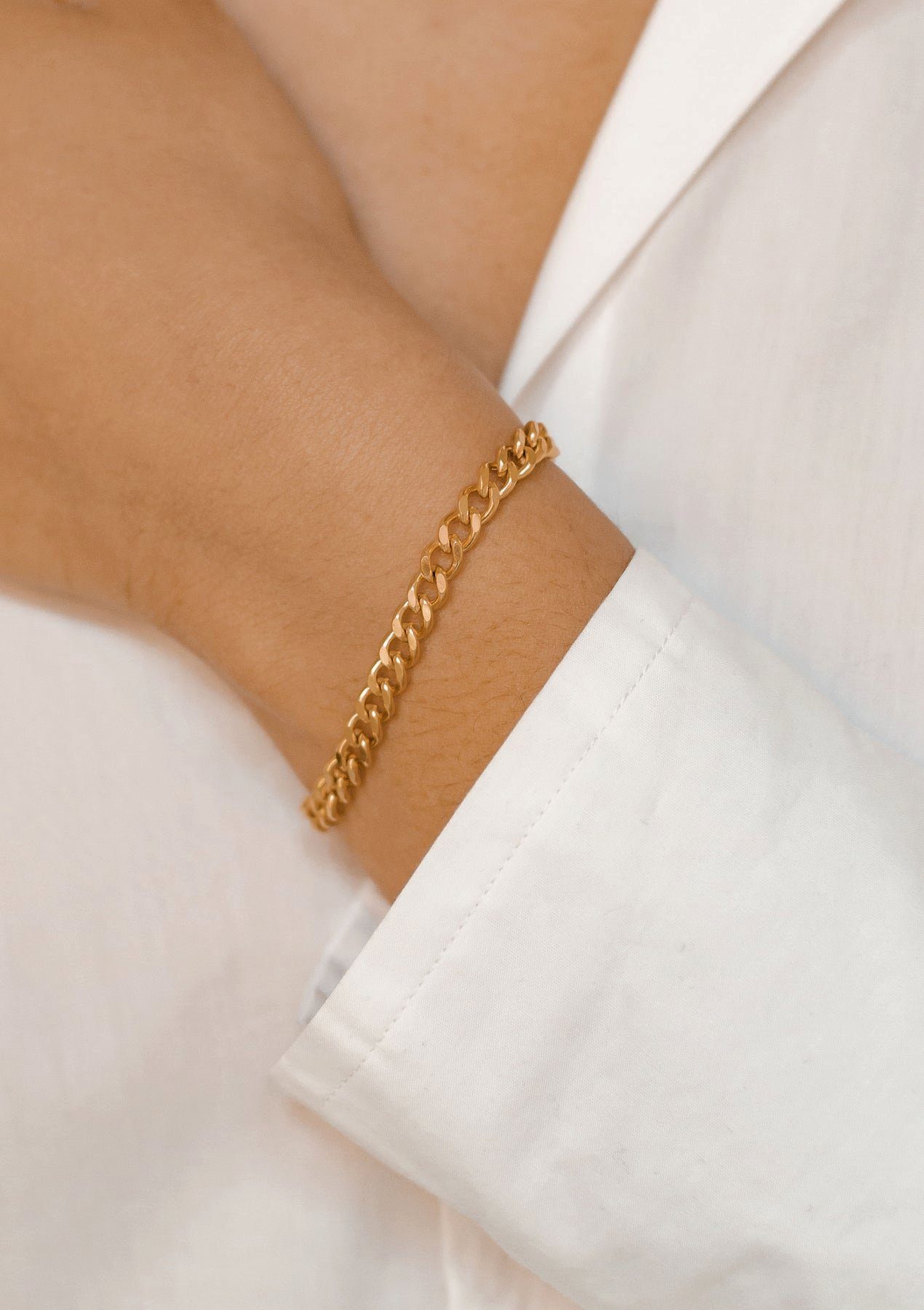 Hey Happiness Armband Panzer Großgliedrig, 18K günstig online kaufen
