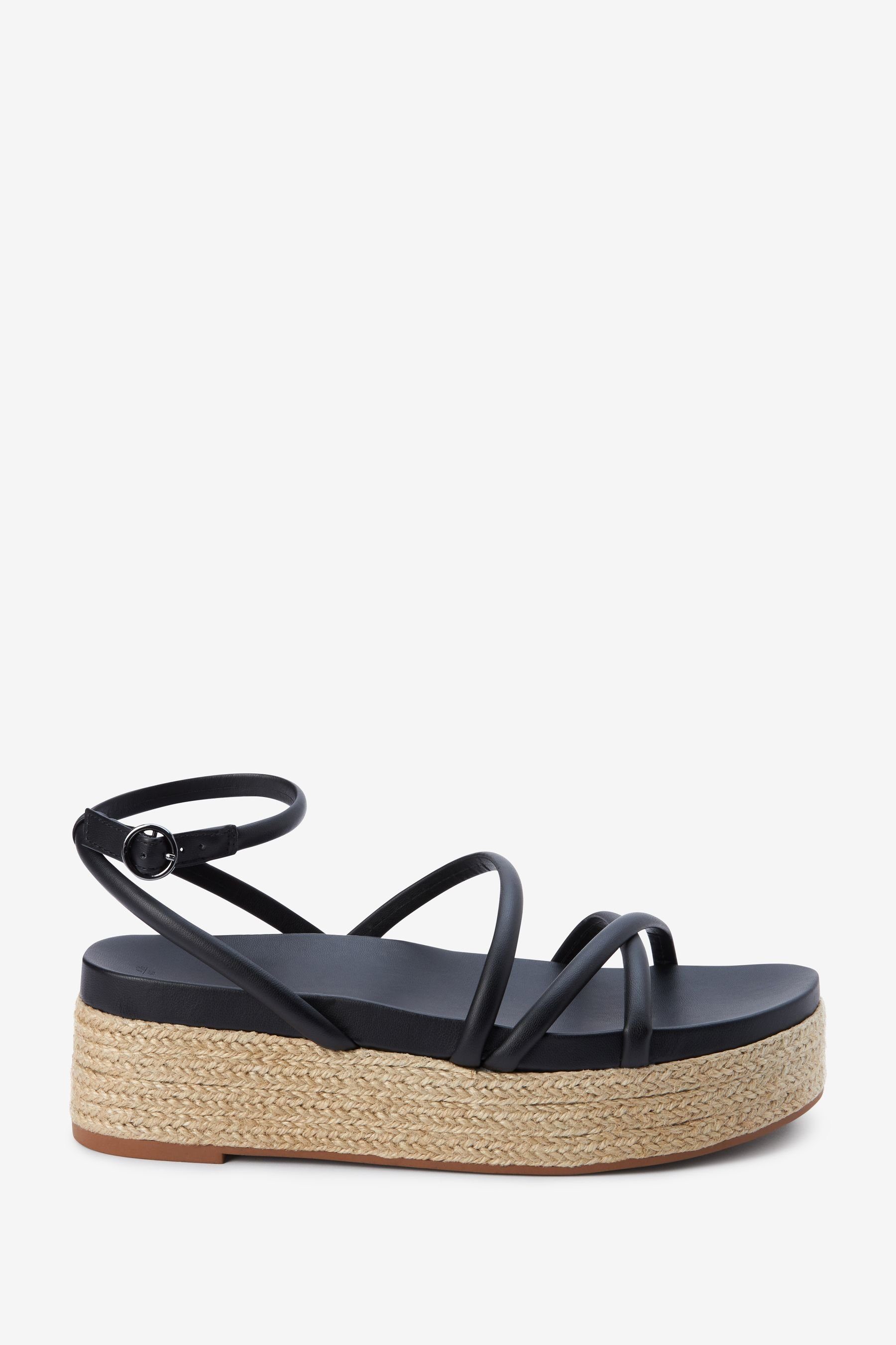 Next Forever Comfort Espadrilles-Riemchensandalen Keilsandalette
