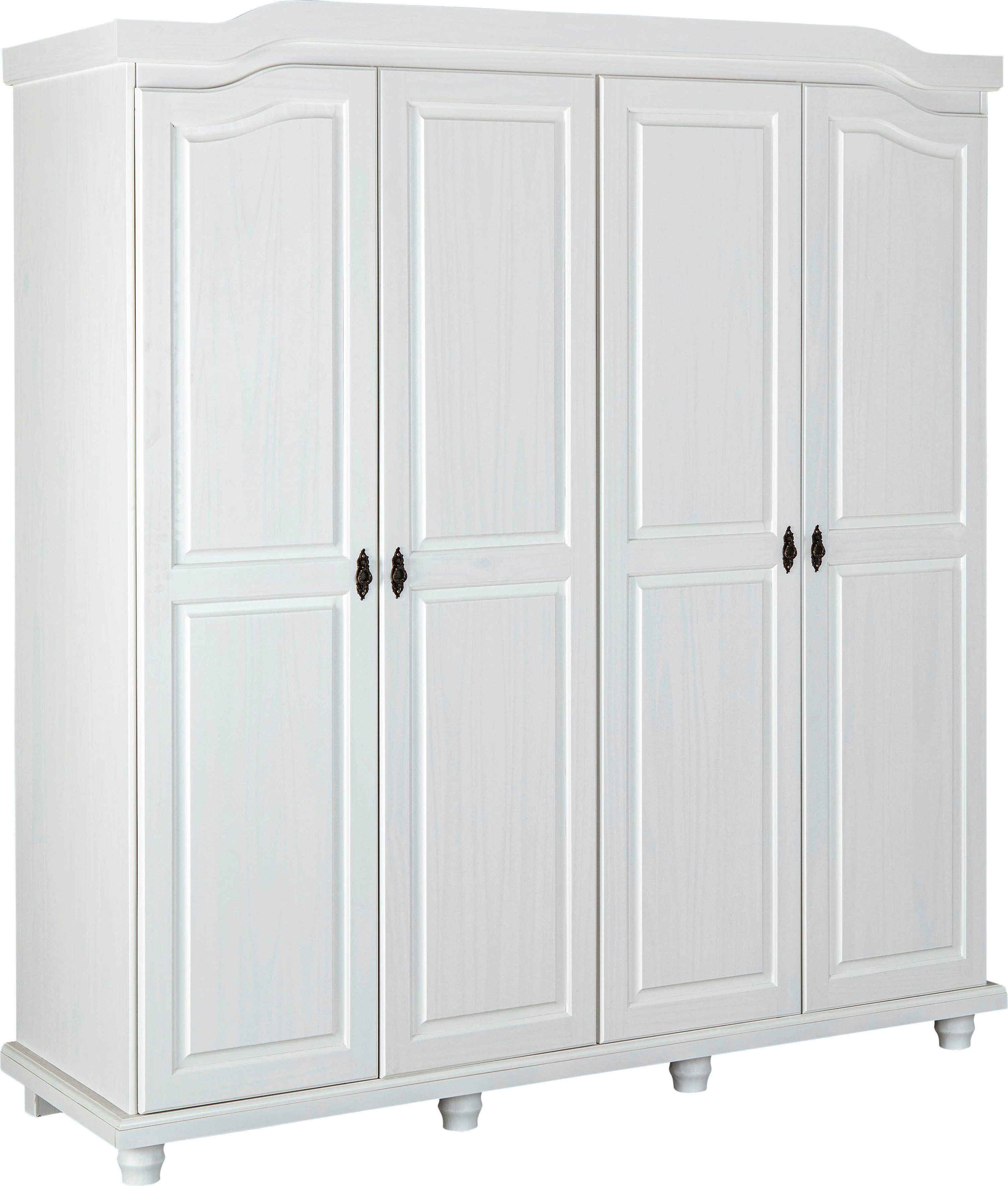 Inter Link Kleiderschrank Isny, Bauernschrank Kiefer Massivholz, FSC, Landhausstil Dielenschrank mit Soft-close Türen, BxTxH: 183,30 x 59,30 x 197,80 cm
