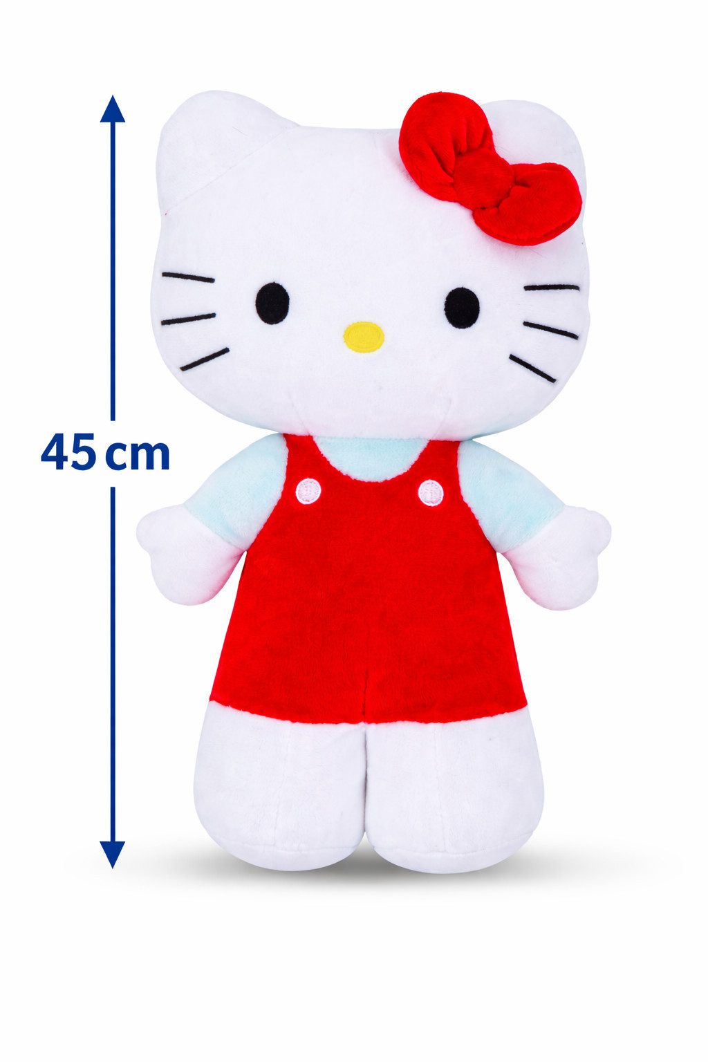 SANRIO Kuscheltier Hello Kitty Kuscheltier Plüschtier 45 cm Stofftier Schleife rot (Set, 1-St., Geschenk-Set), Stofftier Sale Geschenke für Mädchen Jungen Kinder Babys spielen