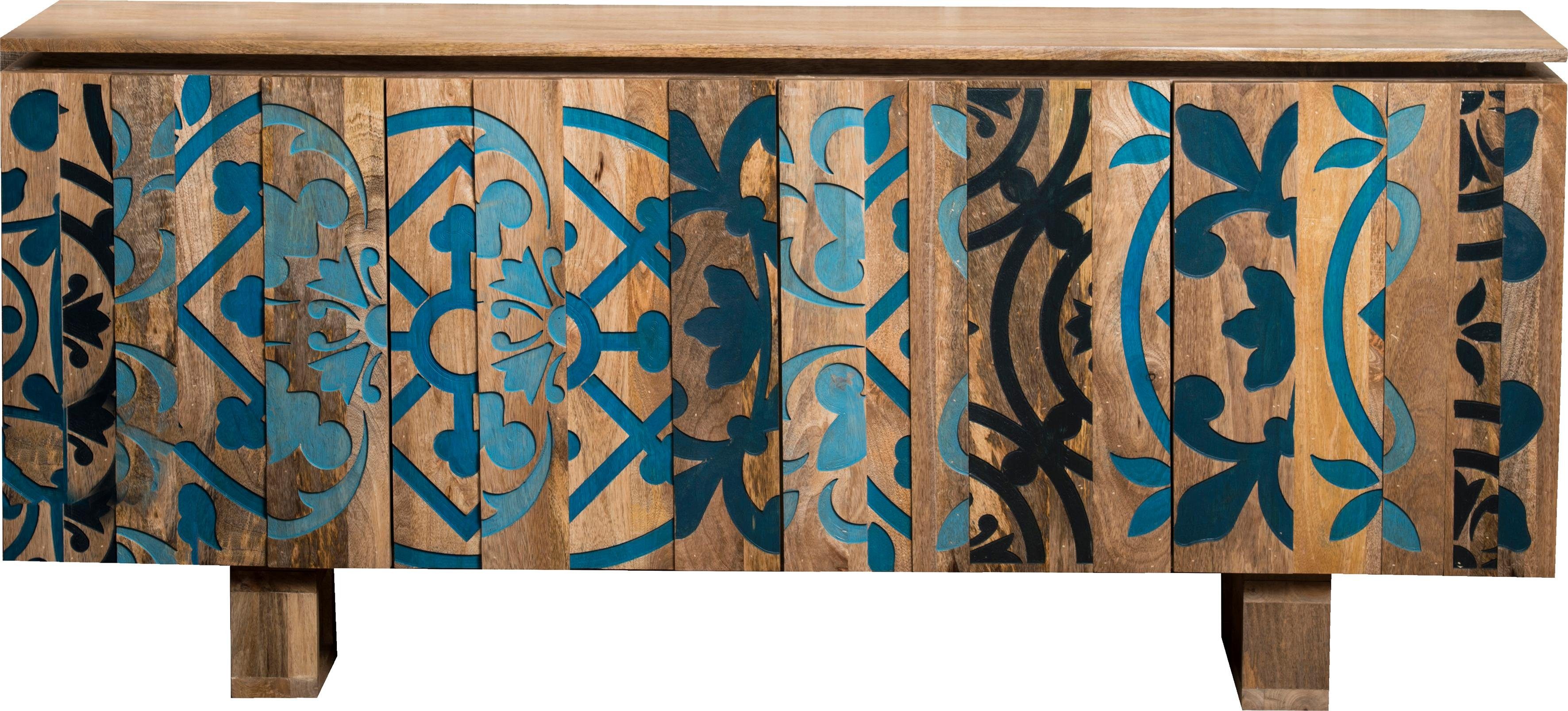 OTTO home Sideboard Layer, Kommode mit 4 dekorativen Türen, Breite 177 cm