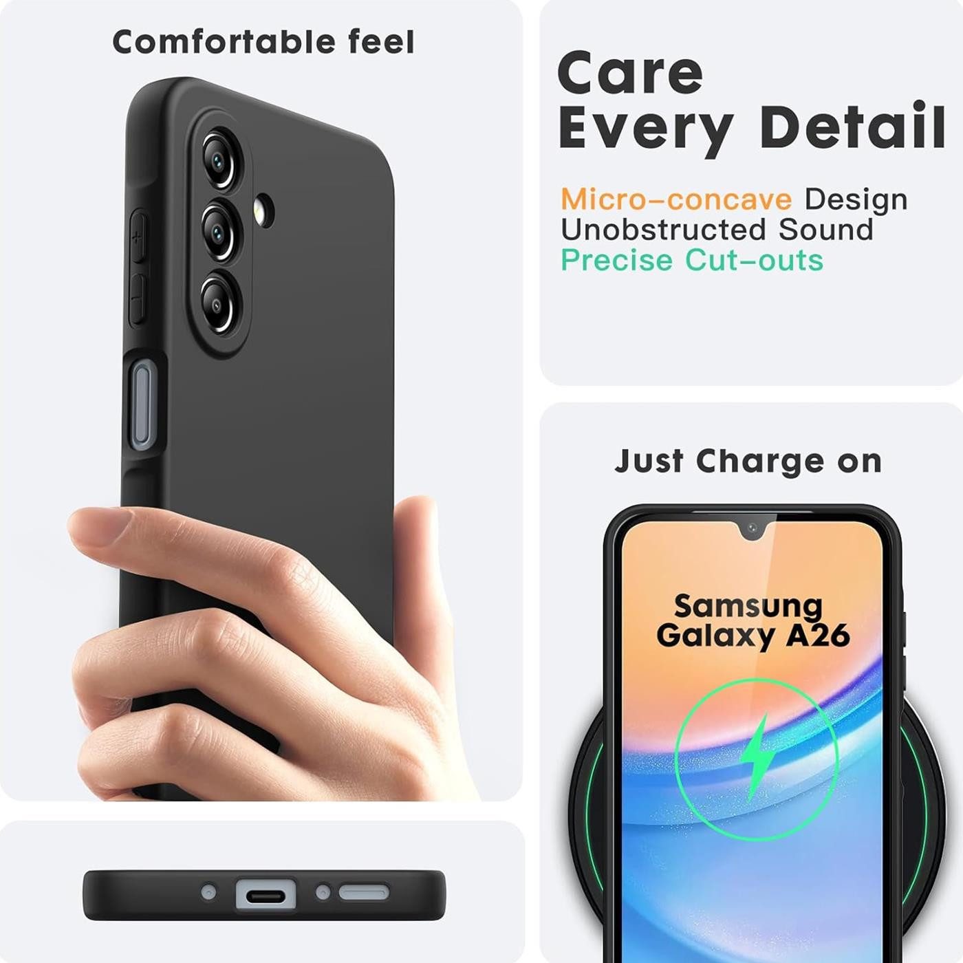 CoolGadget Handyhülle Silikon Colour Series Slim Case für Samsung Galaxy A17 5G 6,7 Zoll, Hülle weich Handy Cover für Samsung A17 5G Schutzhülle – Bild 5 von 5