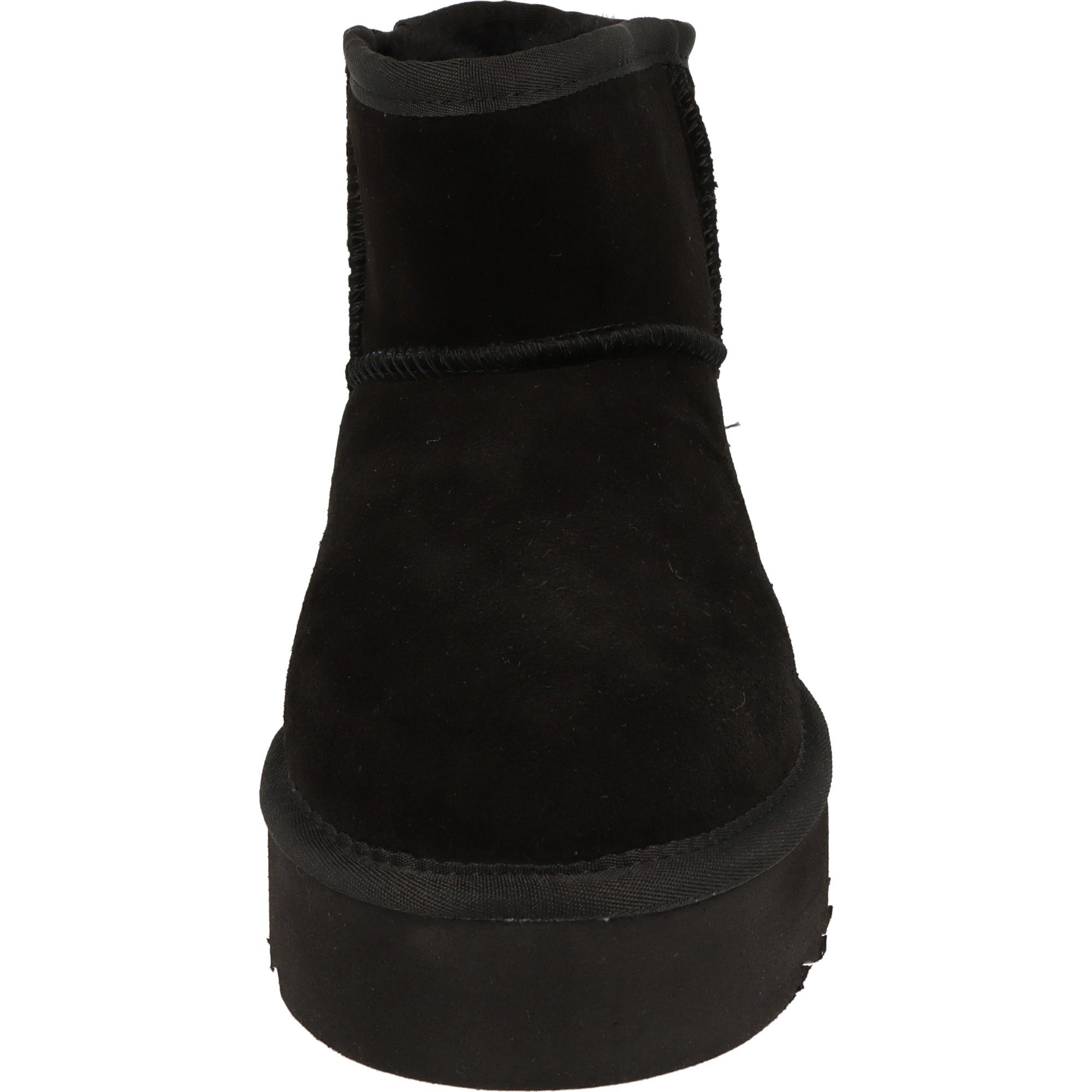 piece of mind. Damen 264-713 Winterboots Stiefel Black Gefüttert Leder Schuhe Plateau