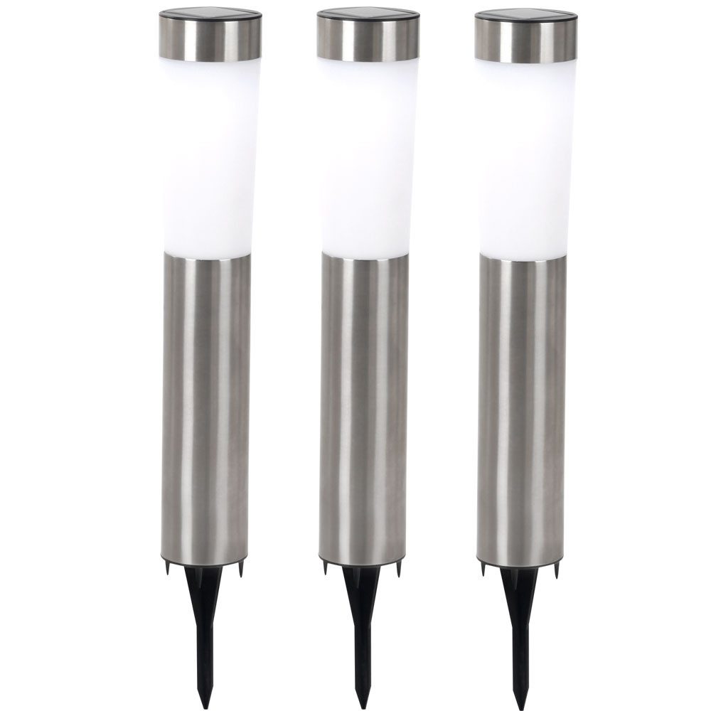 GLOBO LIGHTING LED Pollerleuchte, LED-Leuchtmittel fest verbaut, Neutralweiß, Solarleuchten Stecklampen Solarlampen LED Erdspieß