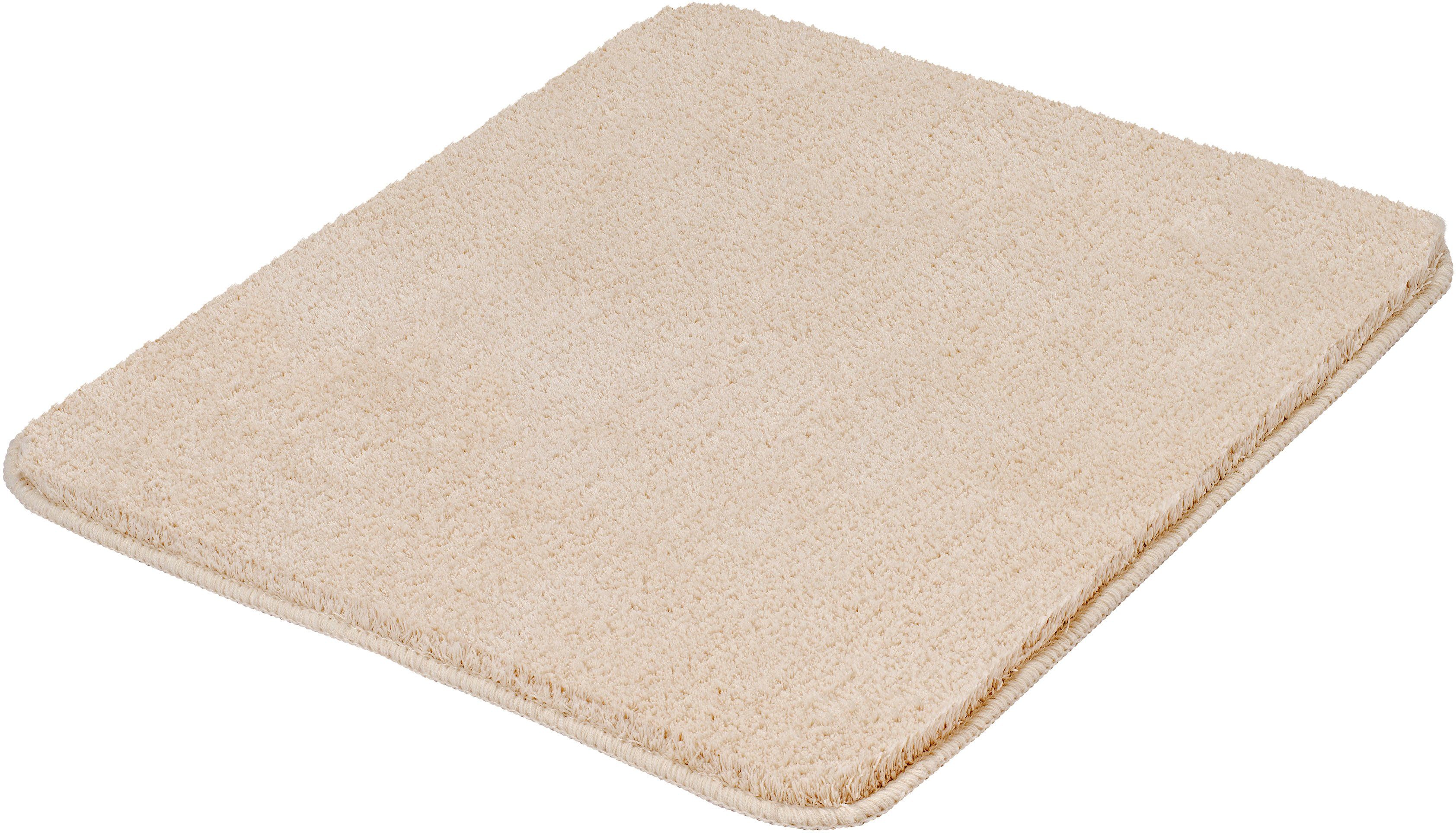 Kleine Wolke Badematte Marco, Höhe 20 mm, rutschhemmend beschichtet, fußbodenheizungsgeeignet, Polyester, rechteckig, Badteppich, Uni Farben