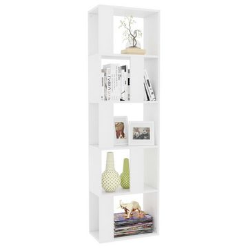 furnicato Bücherregal Bücherregal/Raumteiler Weiß 45x24x159 cm Holzwerkstoff