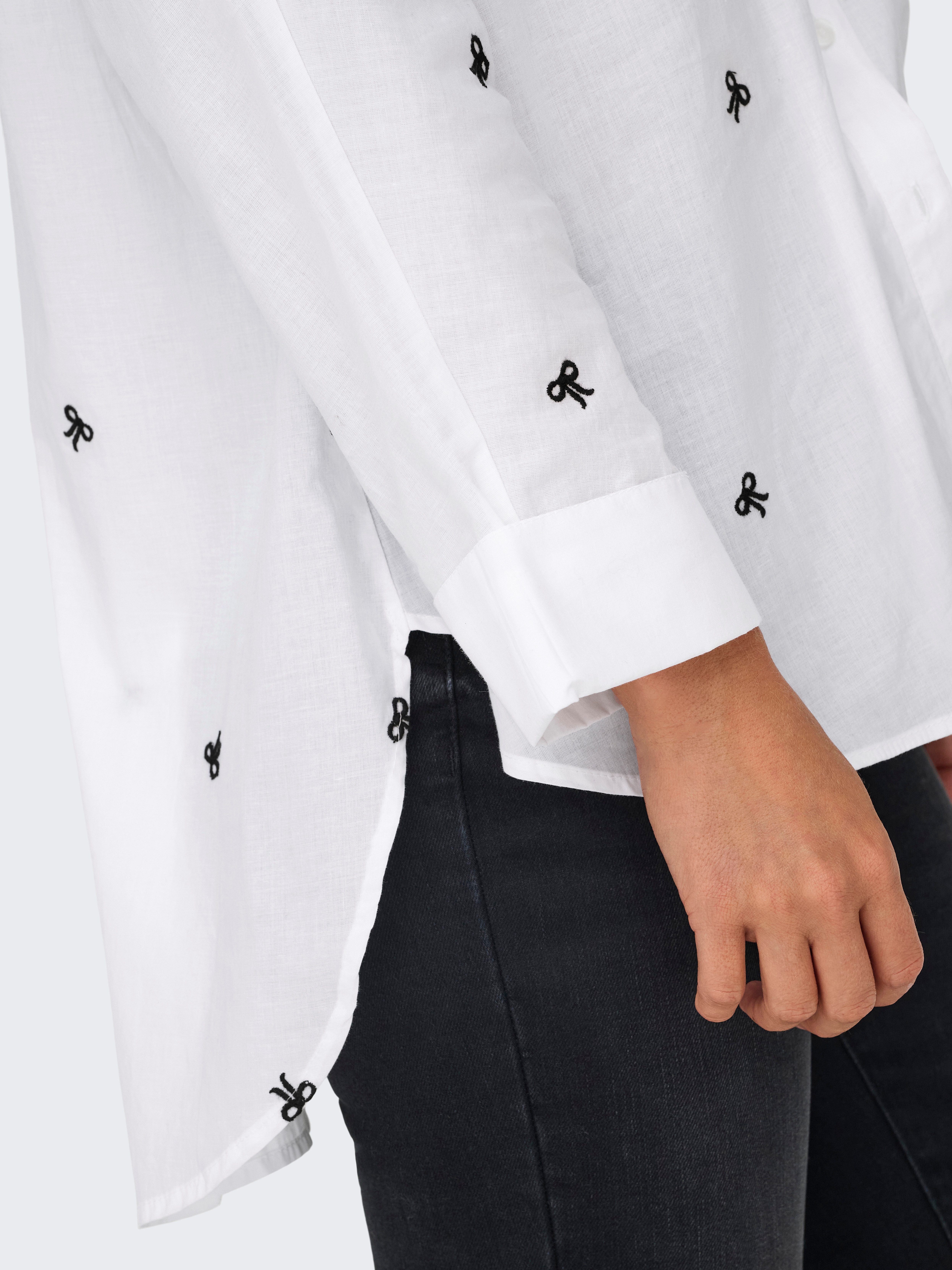 ONLY Hemdbluse ONLNEW LINA GRACE LS EMB SHIRT NOOS WVN