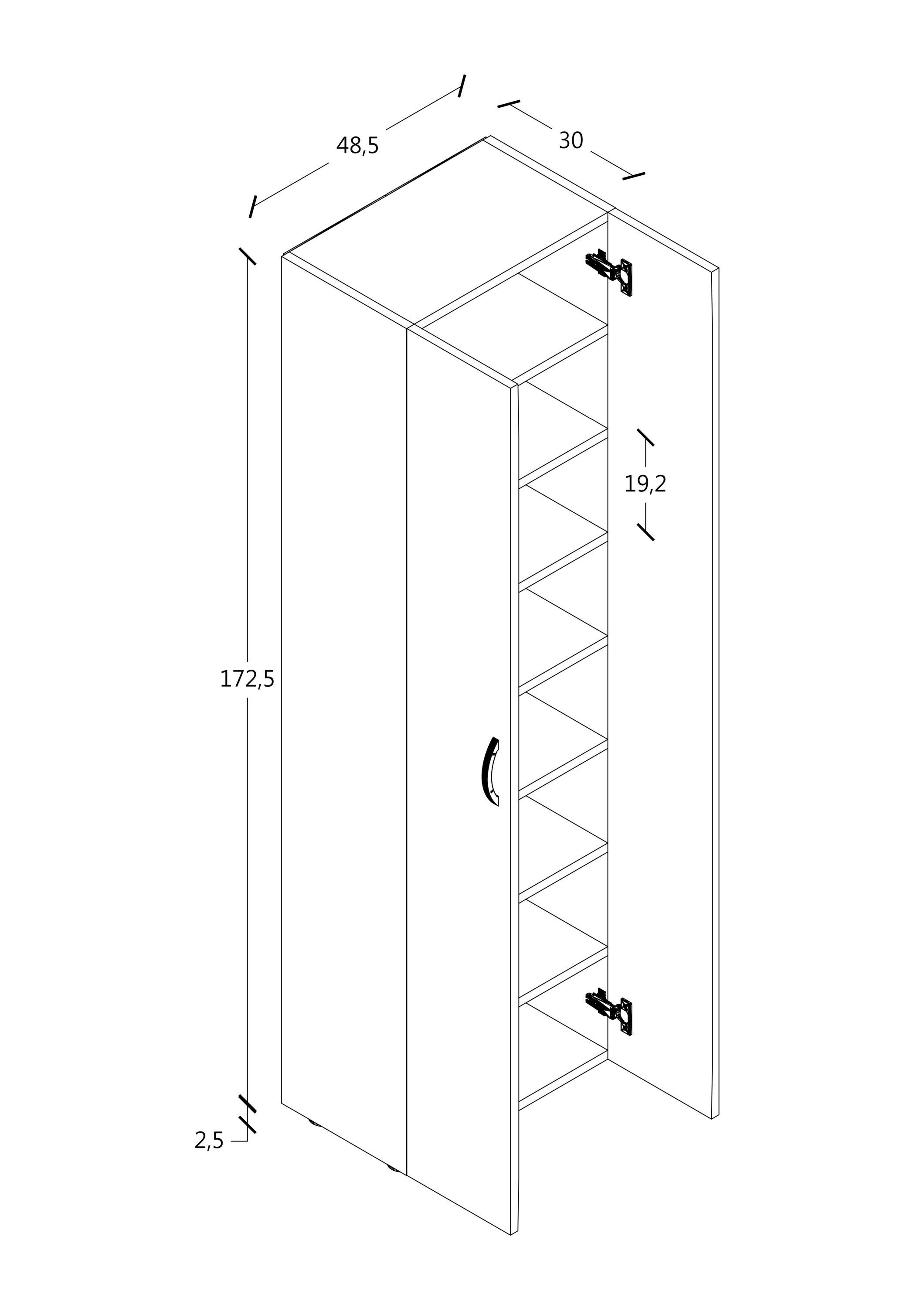 Holz Schuhschrank (1-St) 8 Ulas Schuhschrank VCM Schuhkommode XXL Anthrazit Großer