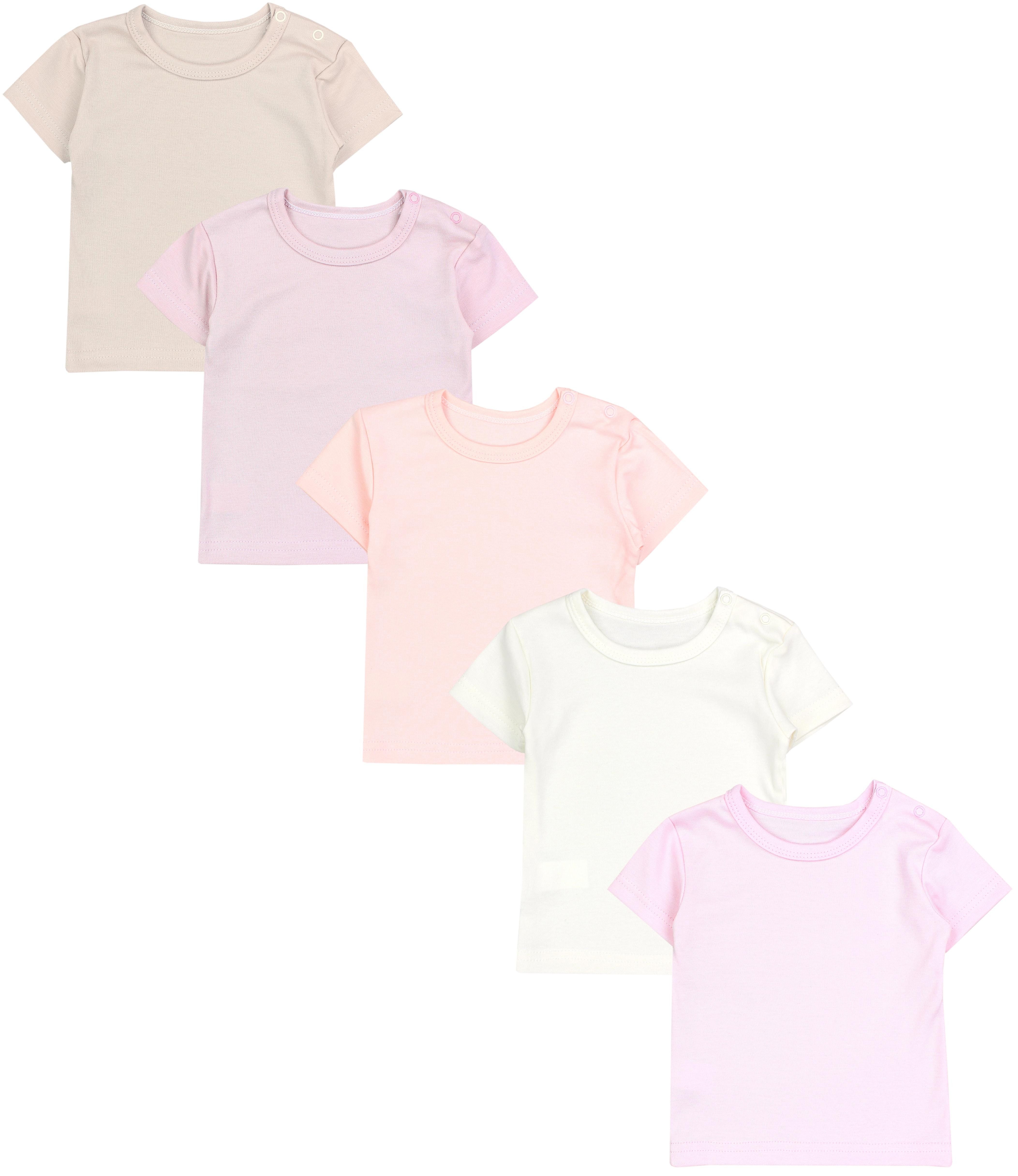 TupTam T-Shirt TupTam Baby Mädchen Kurzarm T-Shirt Gemustert Bunt 5er Set