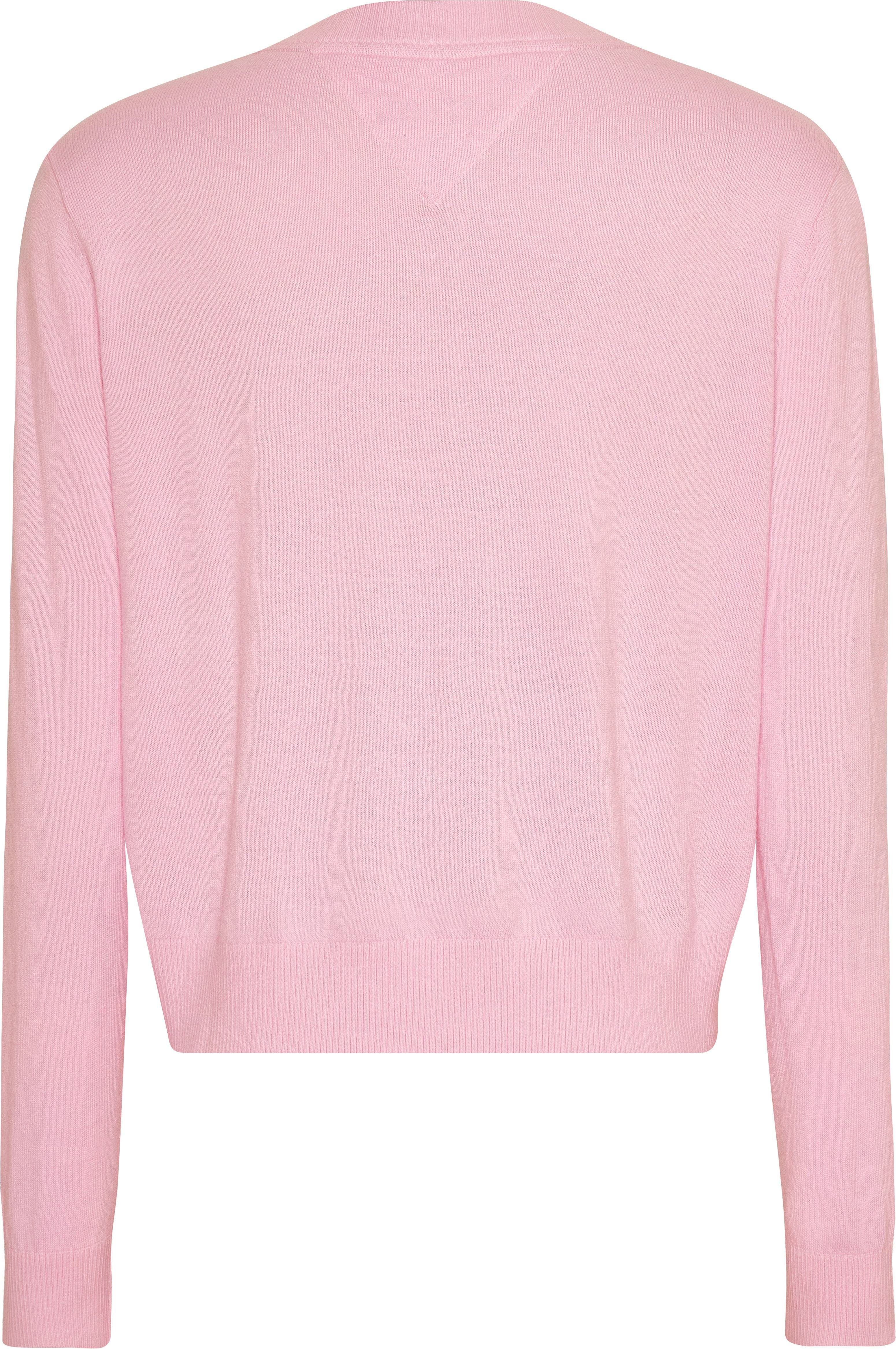 Markenlabel Jeans ESSENTIAL TJW Orchid V-Ausschnitt-Pullover Jeans VNECK mit Tommy Tommy French SWEATER