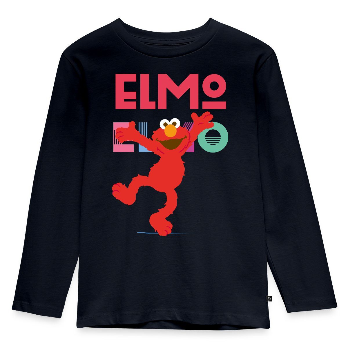 Spreadshirt T-Shirt Sesamstraße Elmo Springt vor Freude Kinder Premium Langarmshirt (1-tlg)