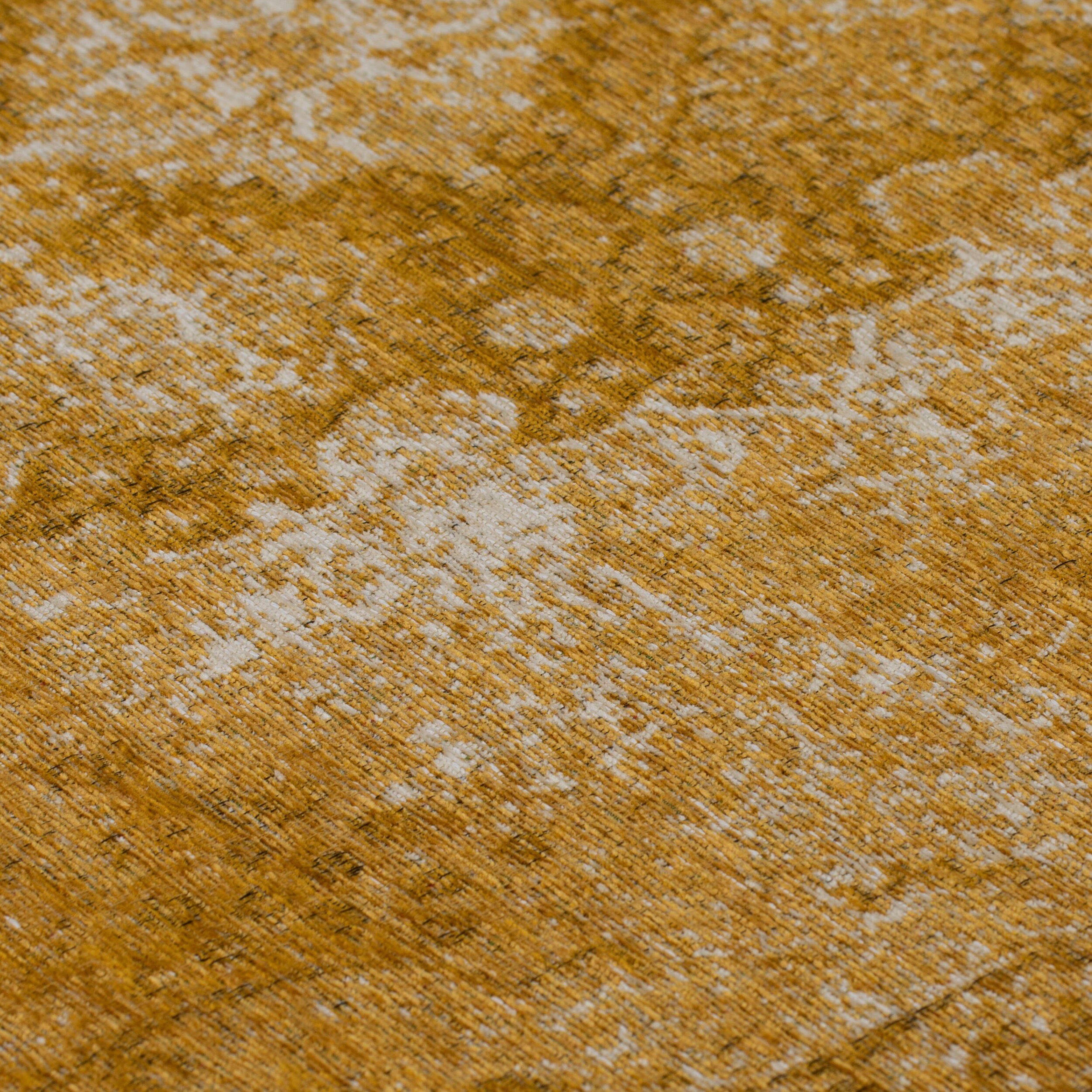 Teppich Antique, Höhe: 4 FLAIR goldfarben Vintage-Muster rechteckig, mm, RUGS
