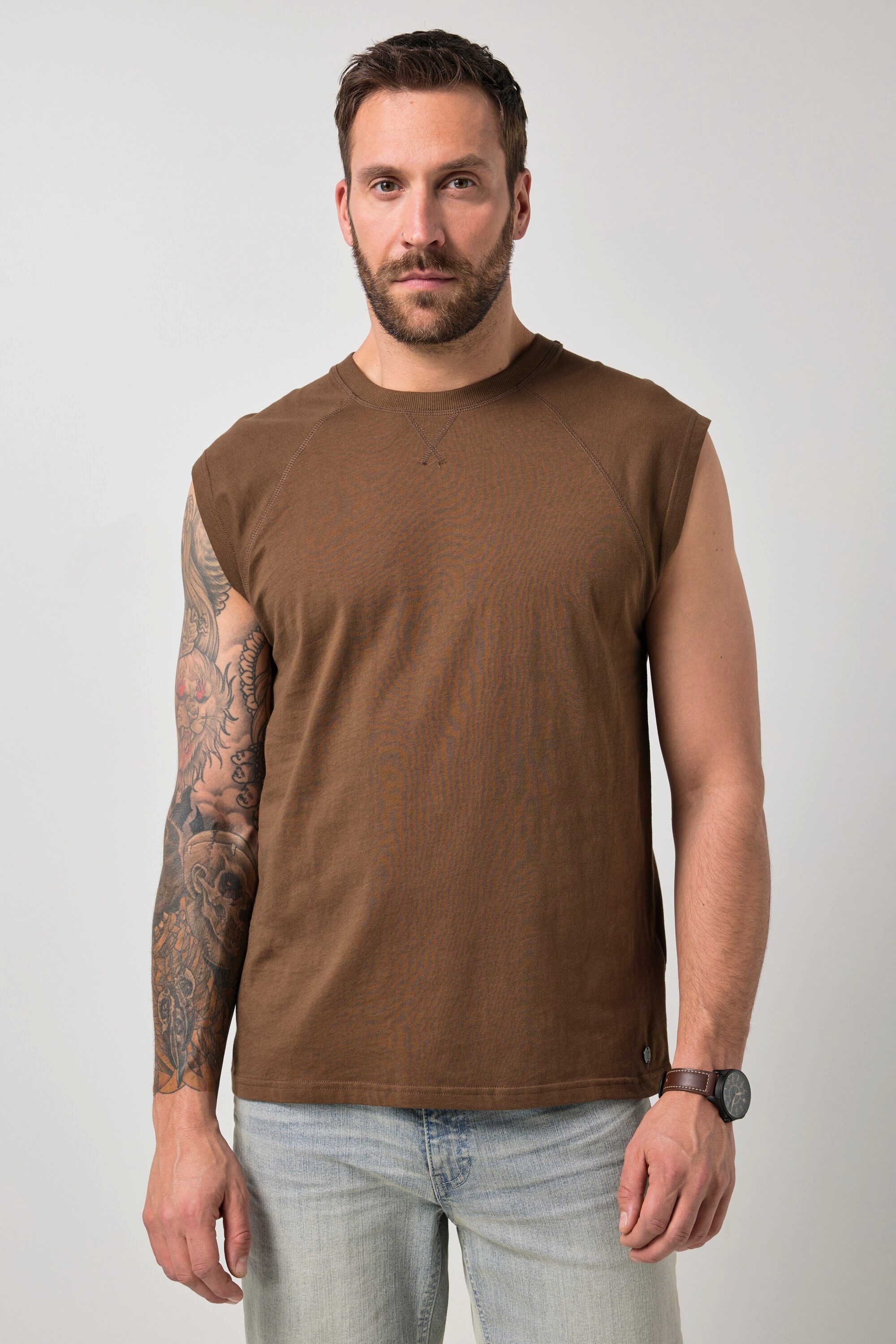 JP1880 T-Shirt Tanktop überschnittene Schultern Rundhals
