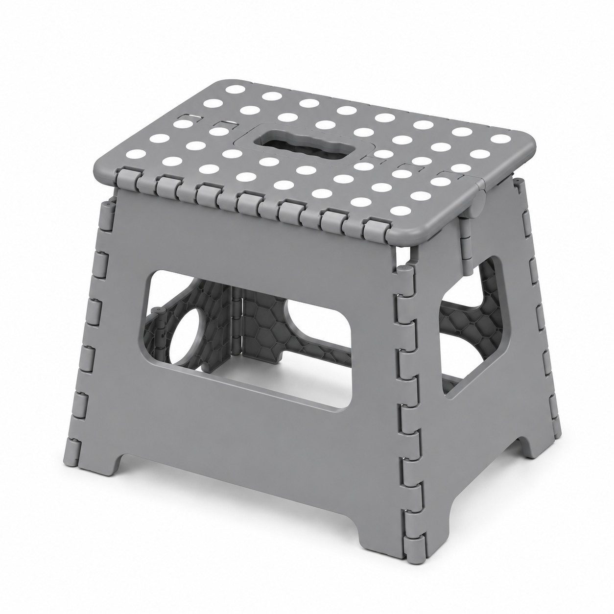 HH-Haushalt Klapptritt Klapphocker, Klapptritt 27 cm faltbar bis 150 kg Grau – Allrounder
