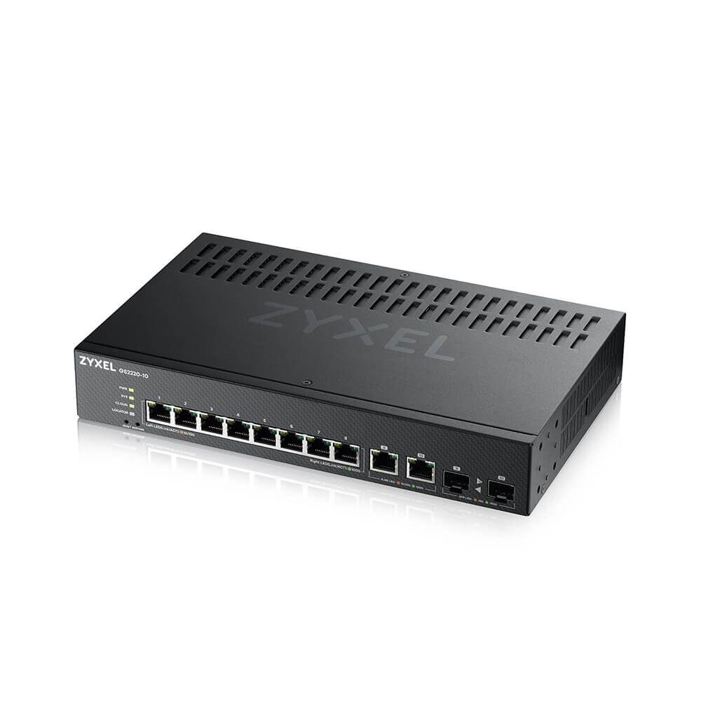 ZyXEL GS2220-10 52-Port Switch mit 48x GbE PoE+ Netzwerk-Switch