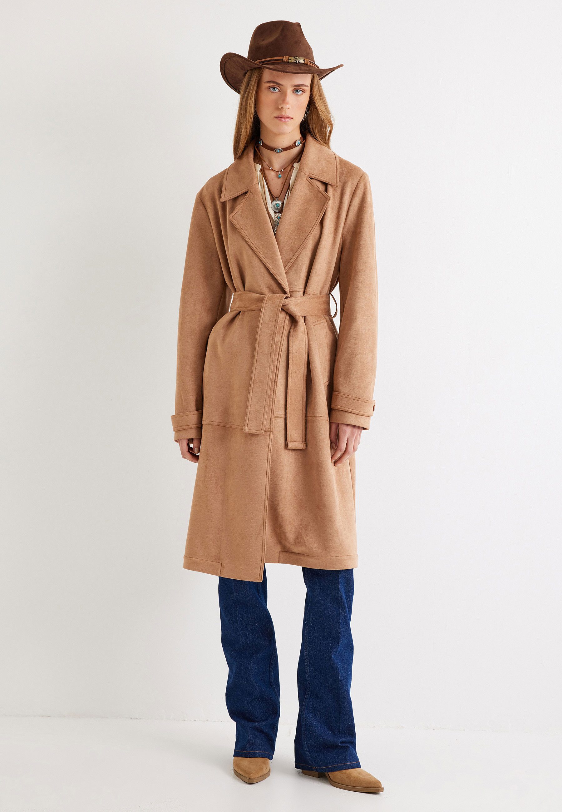 Koton Trenchcoat Regular Mit Bauchgurt