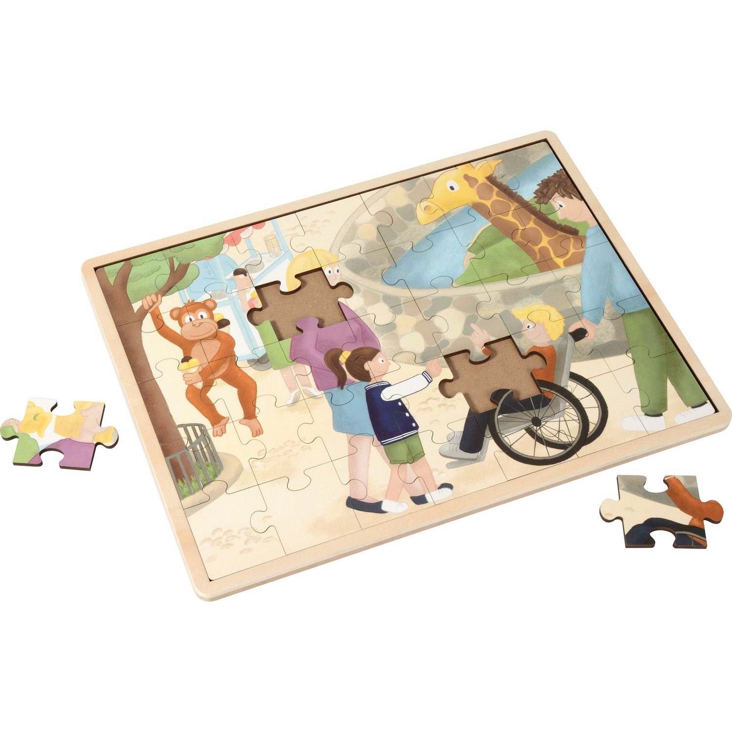 EDUPLAY Lernspielzeug Puzzle Zoo Handicap
