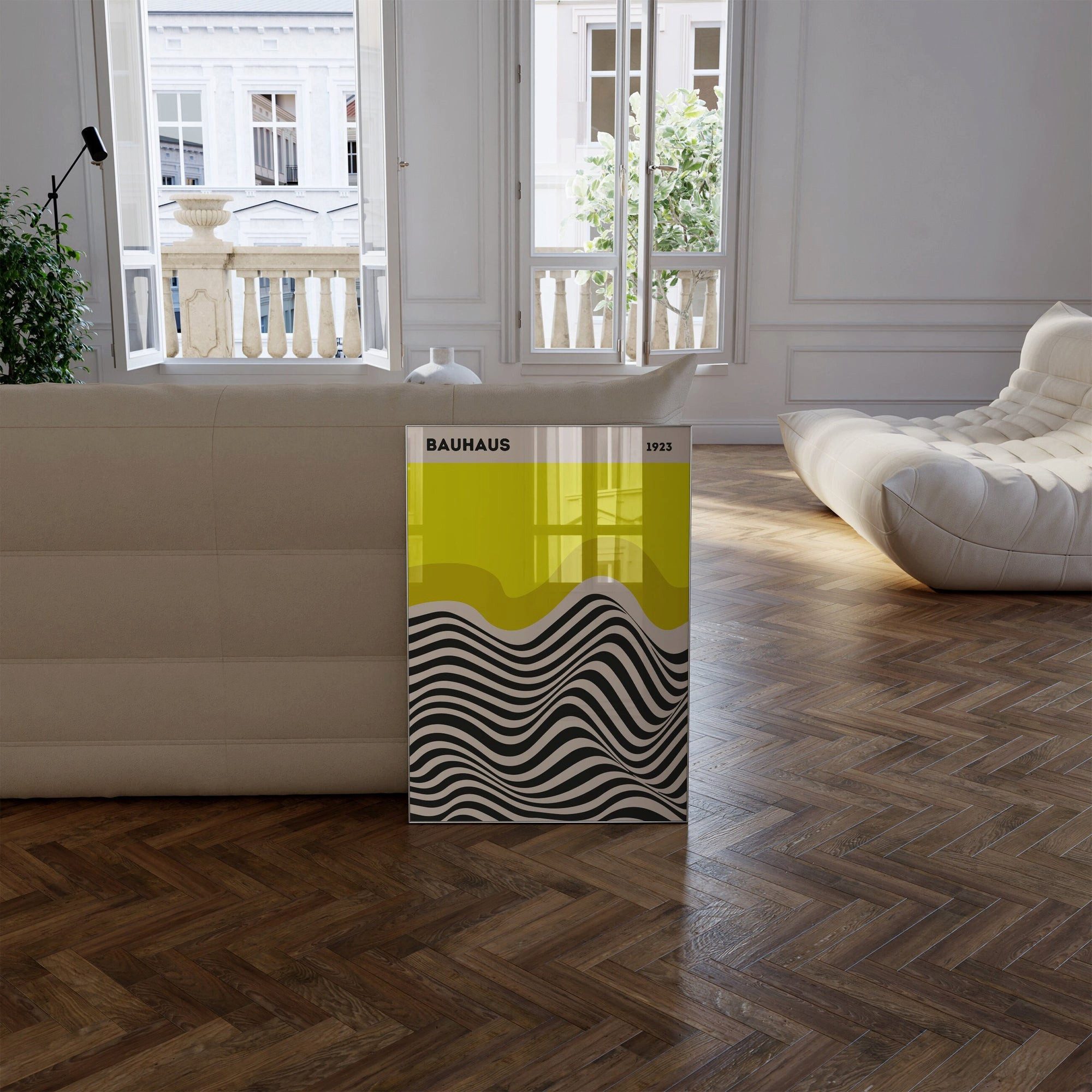 JUSTGOODMOOD Poster Bauhaus Ausstellung Poster I Geschenkidee I Bauhaus Design I Bauhaus W, (1 St), verschiedene Größen wählbar