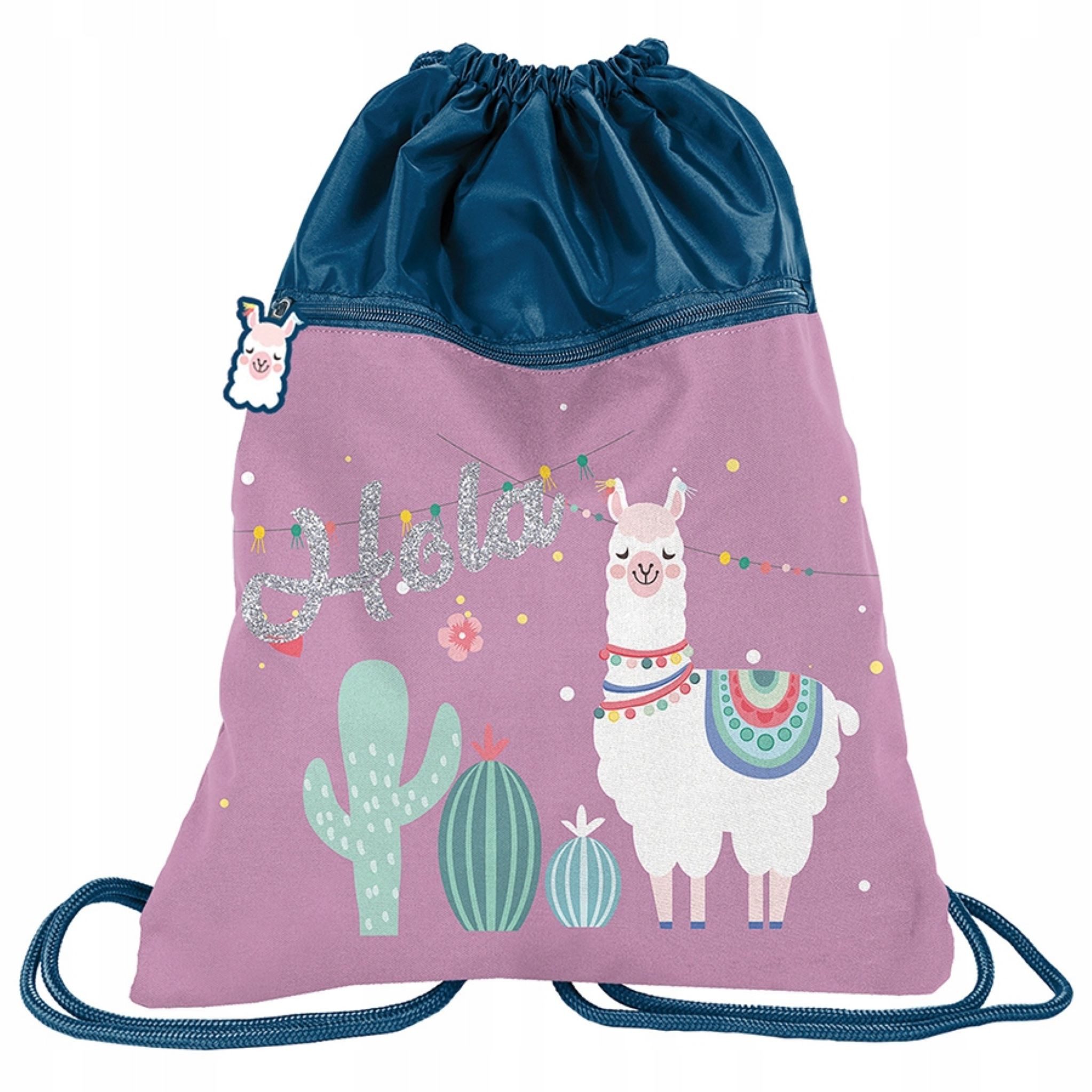 Kinderrucksack Premium Turnbeutel für Kinder und Jugendliche, Lama-Design