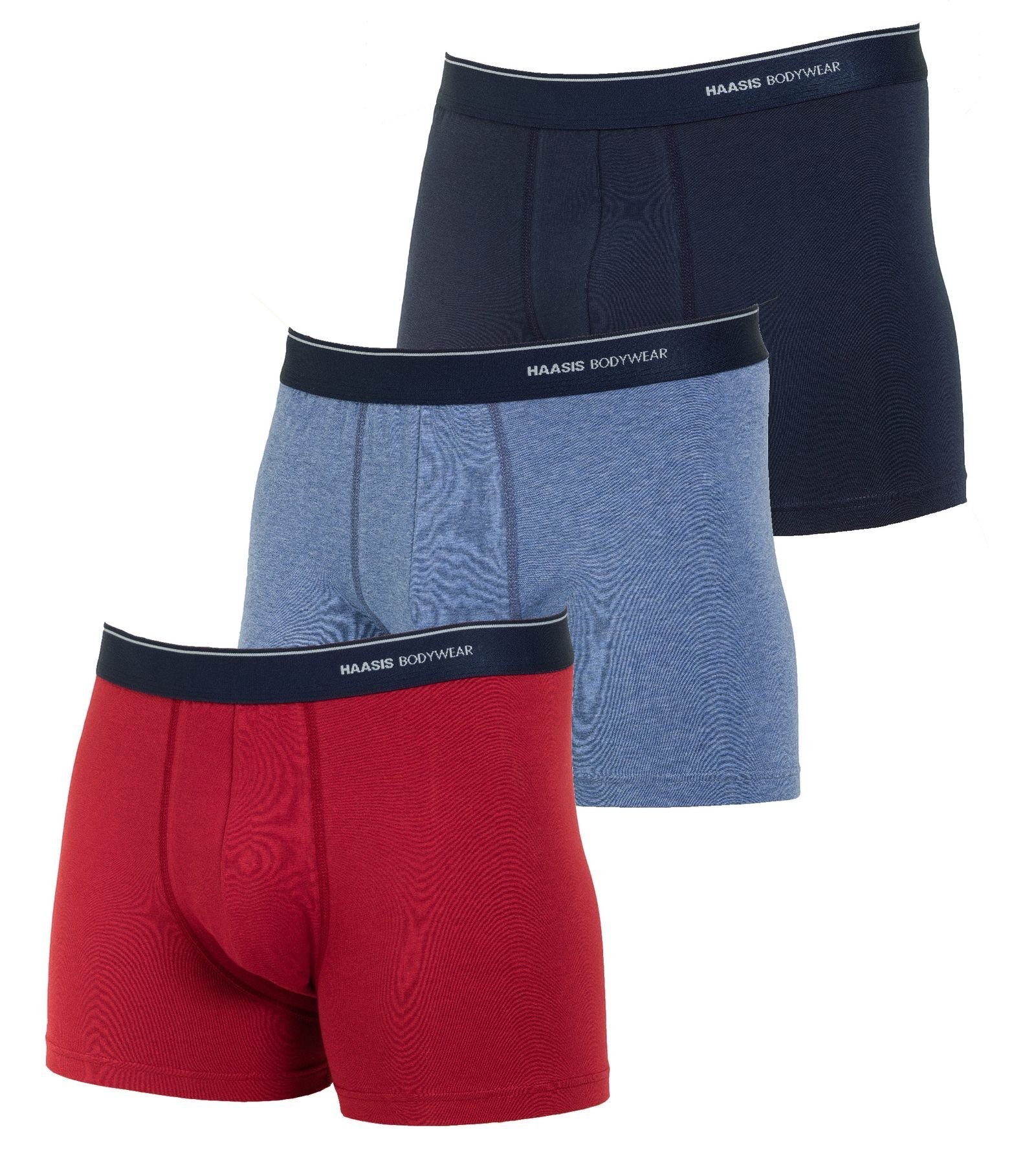 HAASIS Bodywear 1919 Retro Pants Herren Pants 77375413-multi-colored (Packung, 3-St., 3er Pack) Optimale Passform, pflegeleicht, formbeständig, strapazierfähig