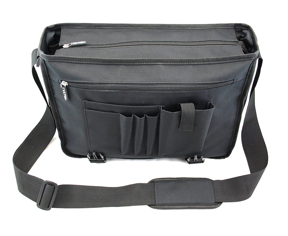 NO FISH Laptoptasche Laptoptasche Schultertasche Sail XL Zahl blau, recycling Segeltuch