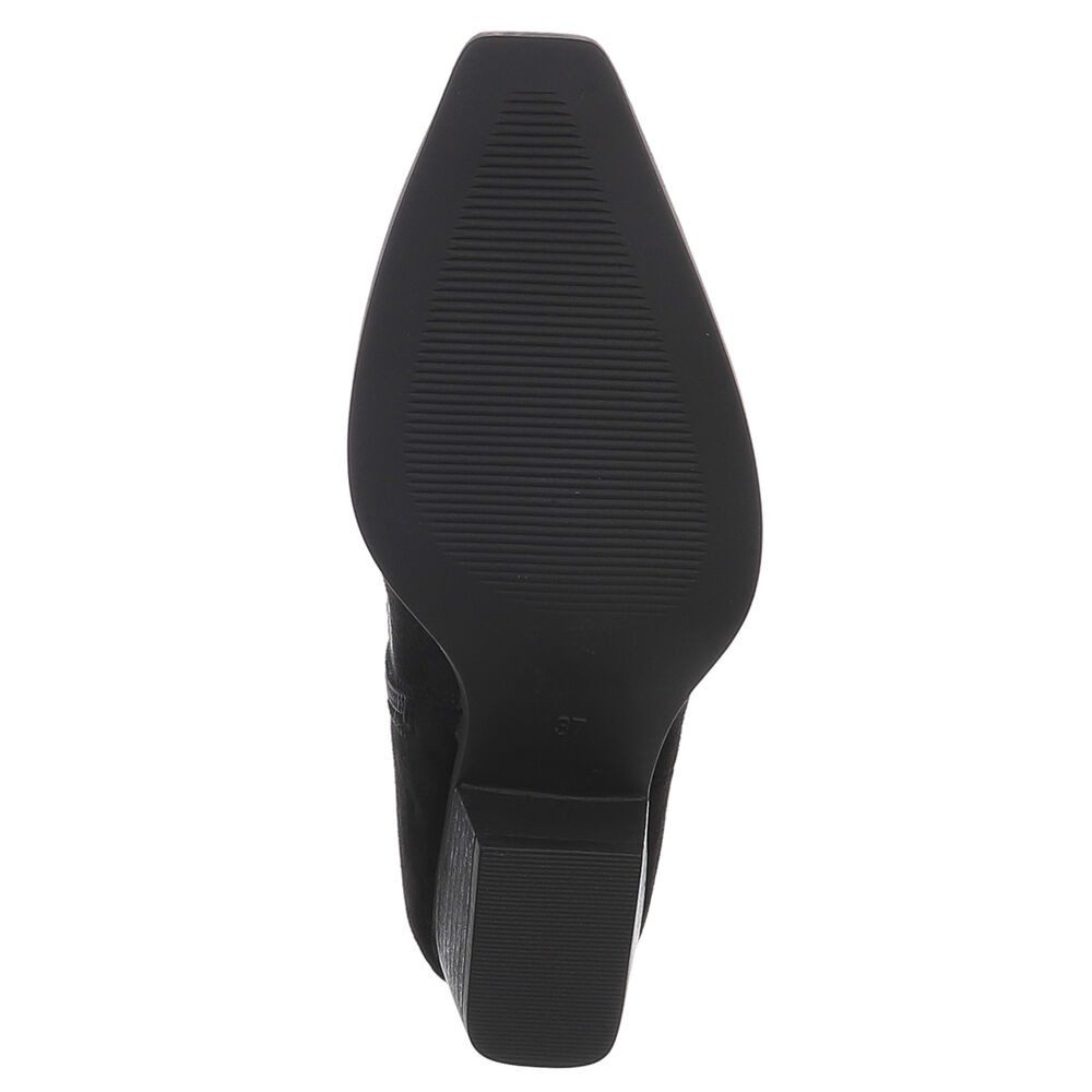 Ital-Design Stilvoller Cowboystiefel mit praktischem Reißverschluss Westernstiefelette (90482509) Blockabsatz Stiefeletten in Schwarz
