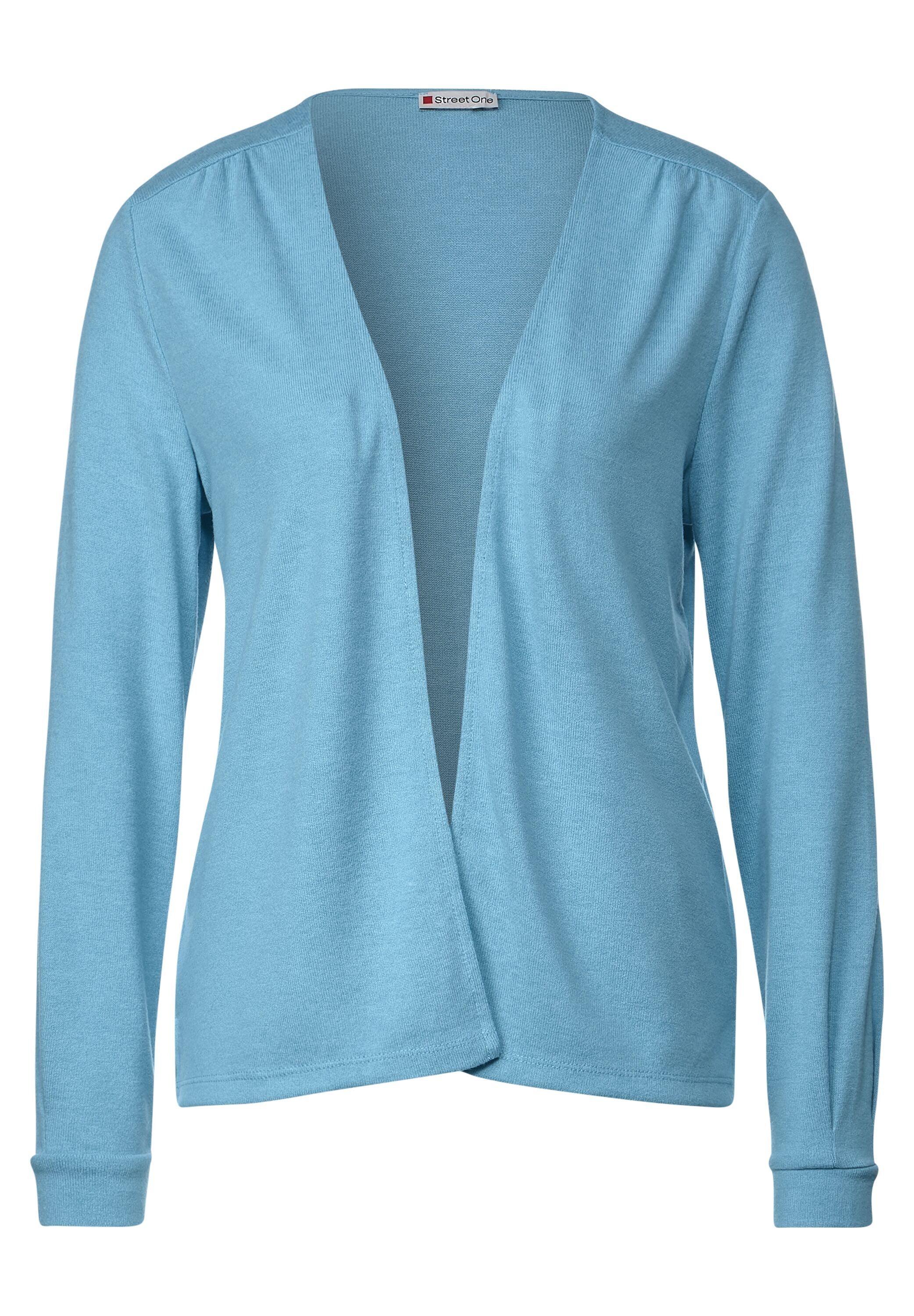 aquamarine LTD Style mel. Shirtjacke Design Shirtjacke Jacy light ONE new STREET QR im blue offenen