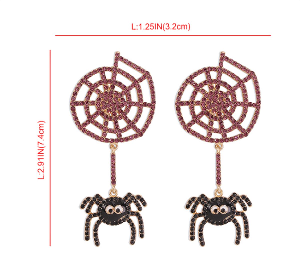 carefully selected Dark Paar Ohrhänger Damen für Spinnen-personalisierte Halloween Ohrringe Series