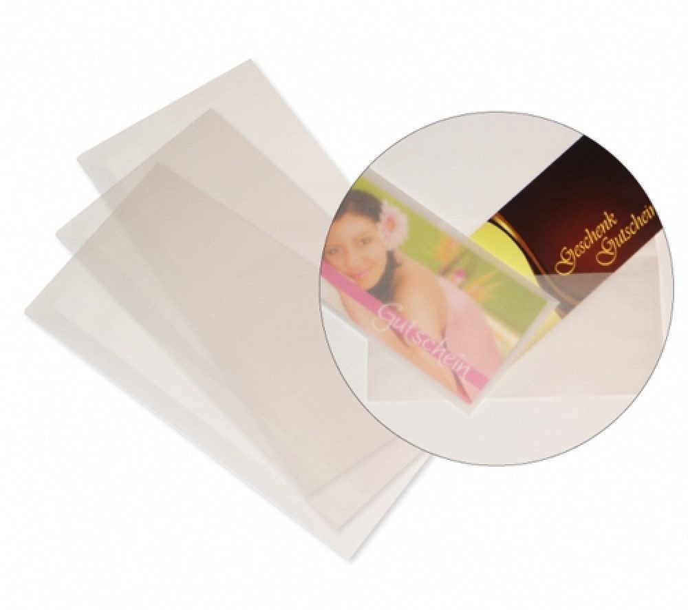 LYSCO Briefumschlag Briefkuvert Transparent (UMS-3007), gut beschreibbar durch alle Schreibmaterialien.