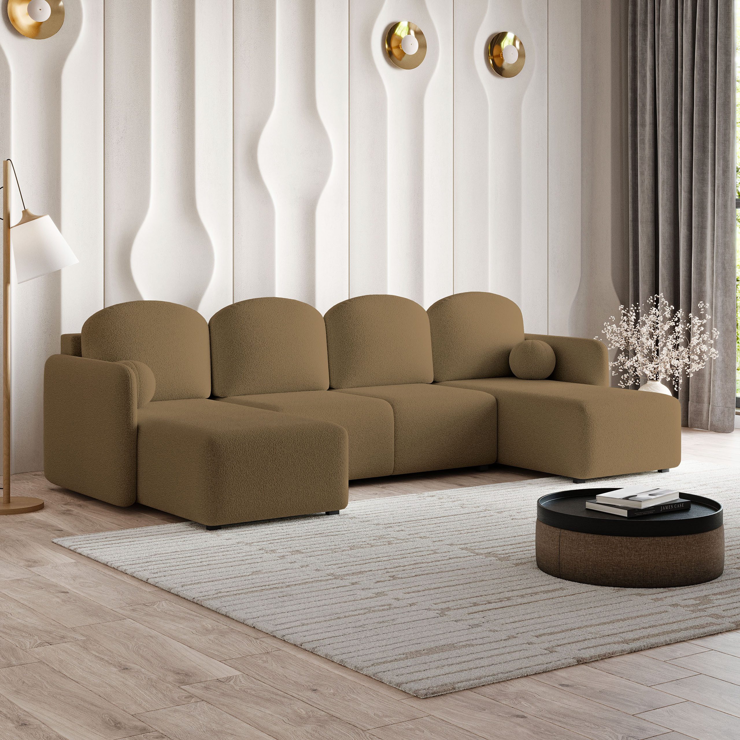 Masseno Ecksofa NUBERO mit Schlaffunktion U-Form, günstig online kaufen