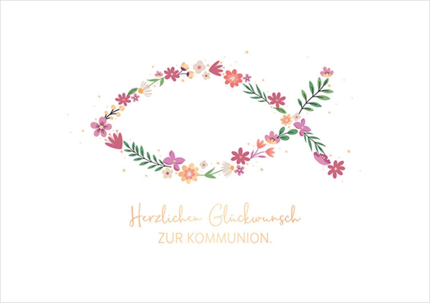 Grafik Werkstatt Glückwunschkarte Karte "Herzlichen Glückwunsch zur Kommunion"