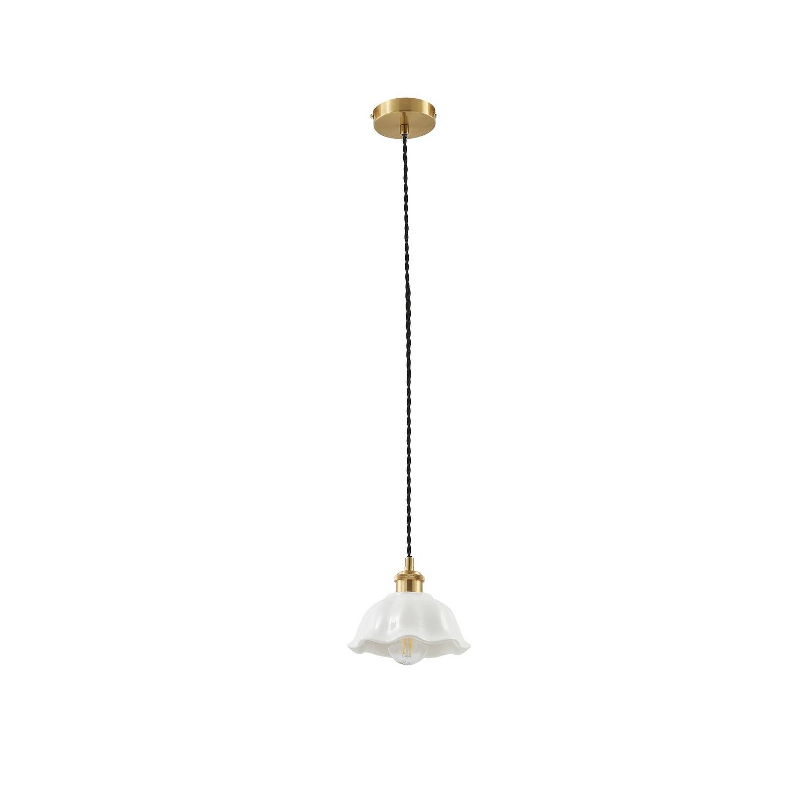 Lindby Hängeleuchte Annegret, Keramik Weiß IP20, 1 x 15 W LED