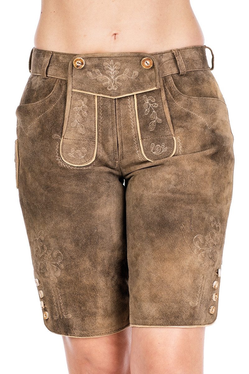 Spieth & Wensky Lederhose Trachtenlederhose Damen - FABIOLA - honey/natur günstig online kaufen