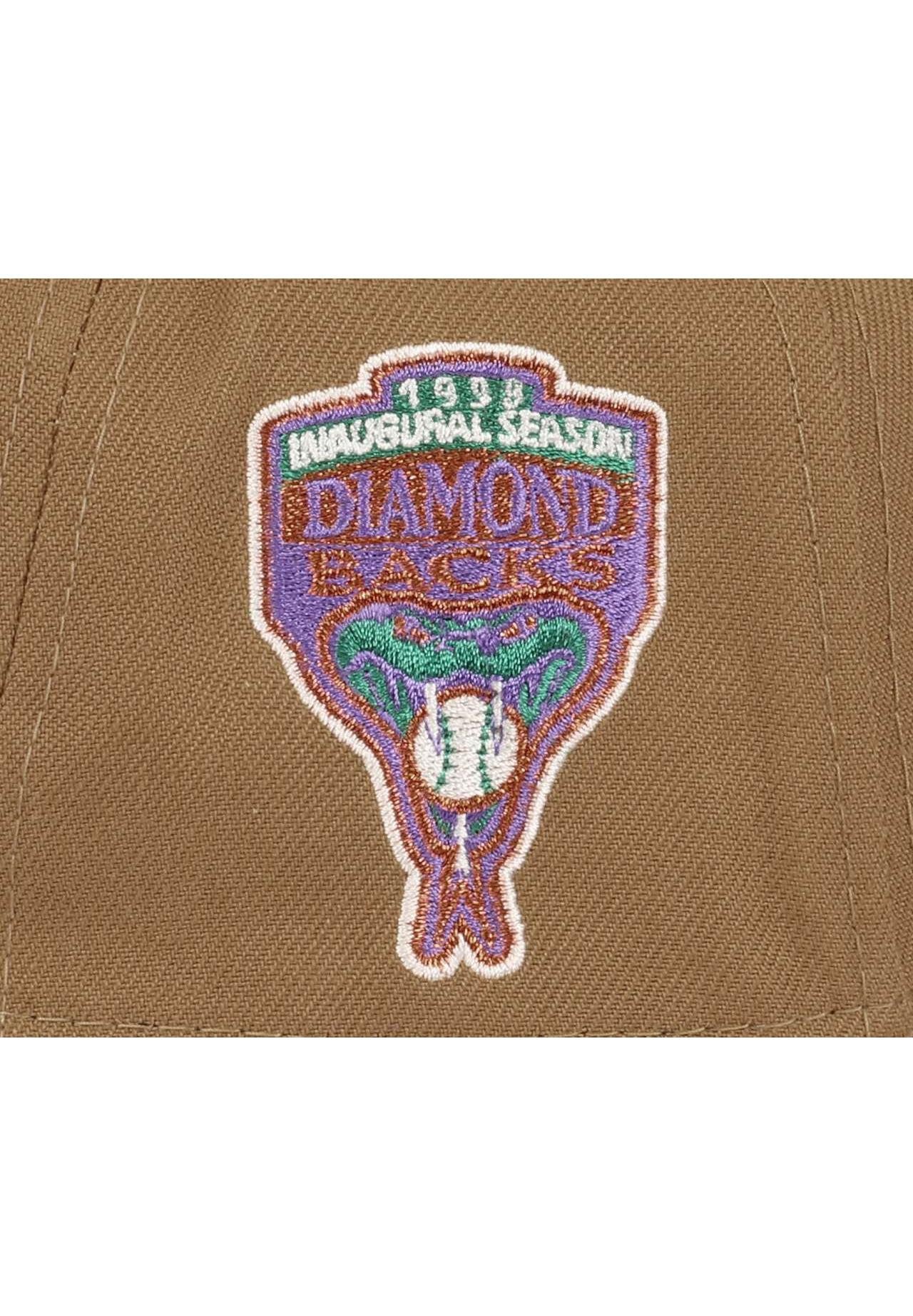 New Era Baseball Cap Arizona Diamondbacks MLB Inaugural Season 1998 Sidepatch Khaki Black C (1-St)