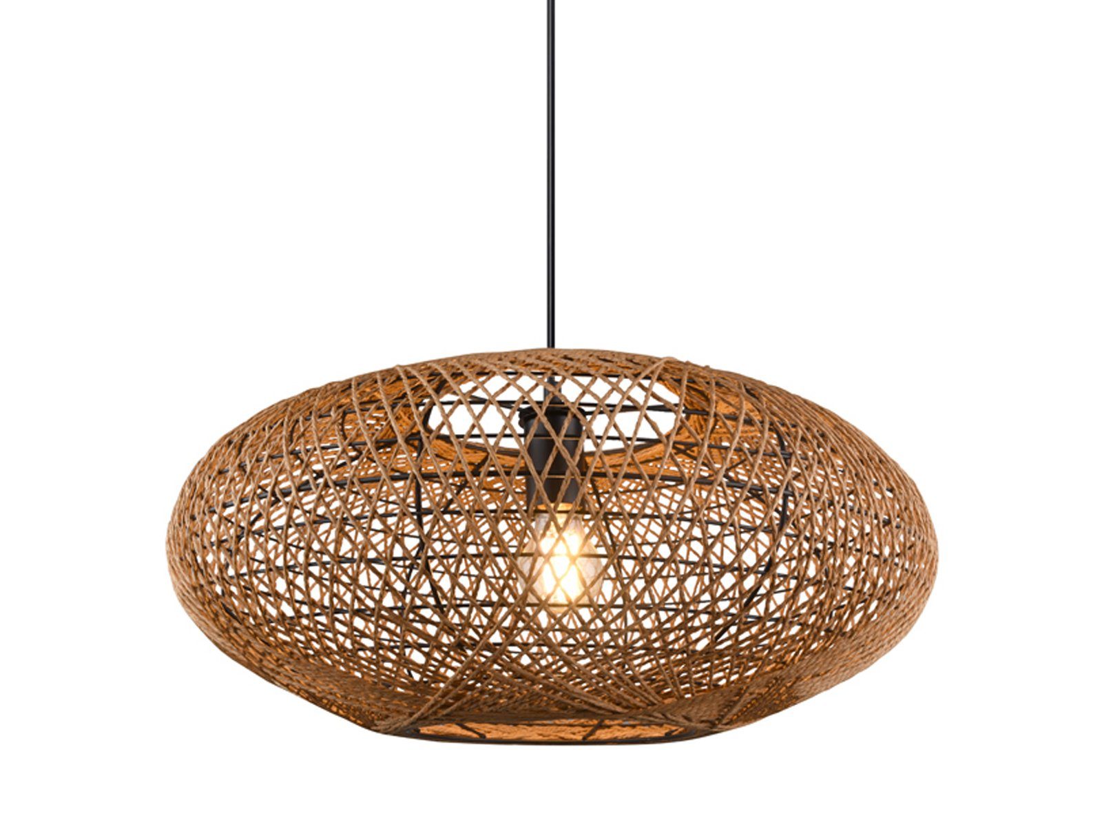 Dimmfunktion, Ø für über Pendelleuchte, hängend, LED wechselbar, Boho Warmweiß, Esstisch 52cm LED große Korb-lampe ausgefallene meineWunschleuchte