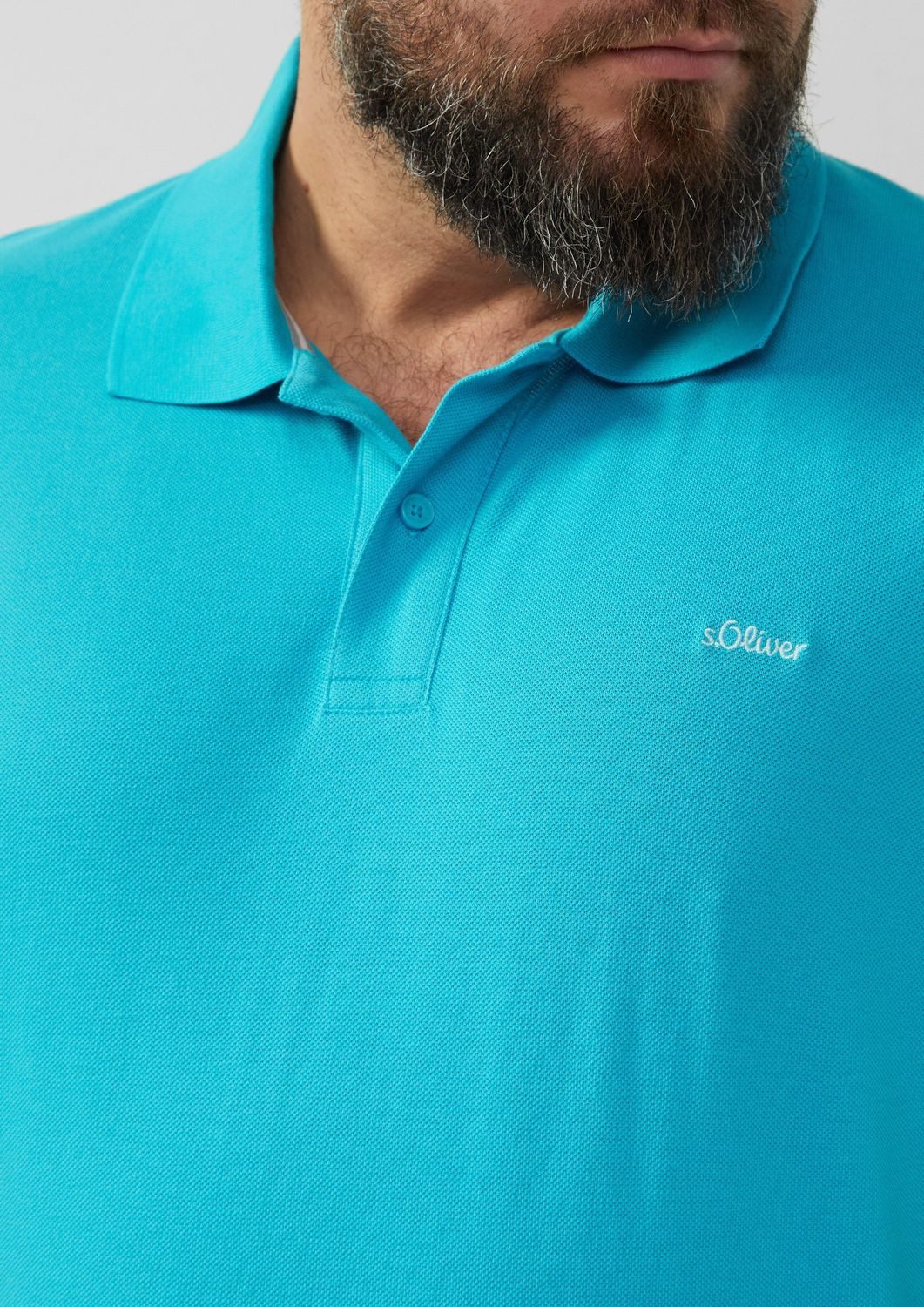 s.Oliver Poloshirt Big Size (1-tlg) Kragen, Köpfe, Logo