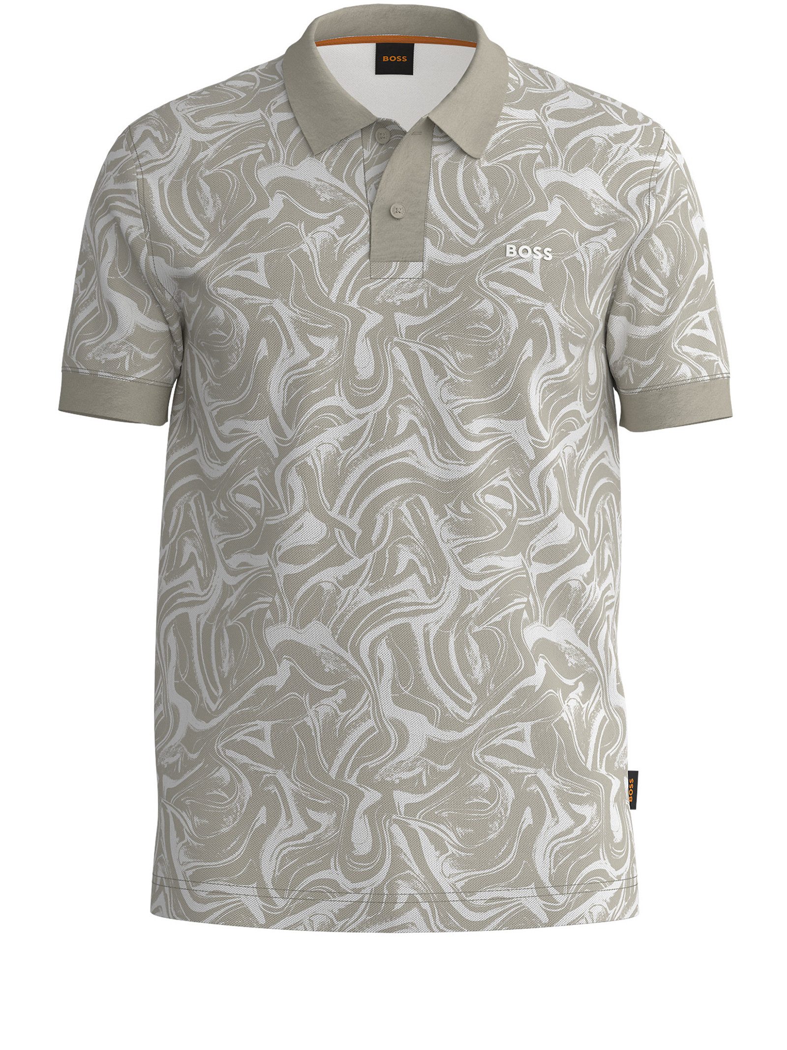 BOSS ORANGE Poloshirt Pe-AlloverOcean (1-tlg)