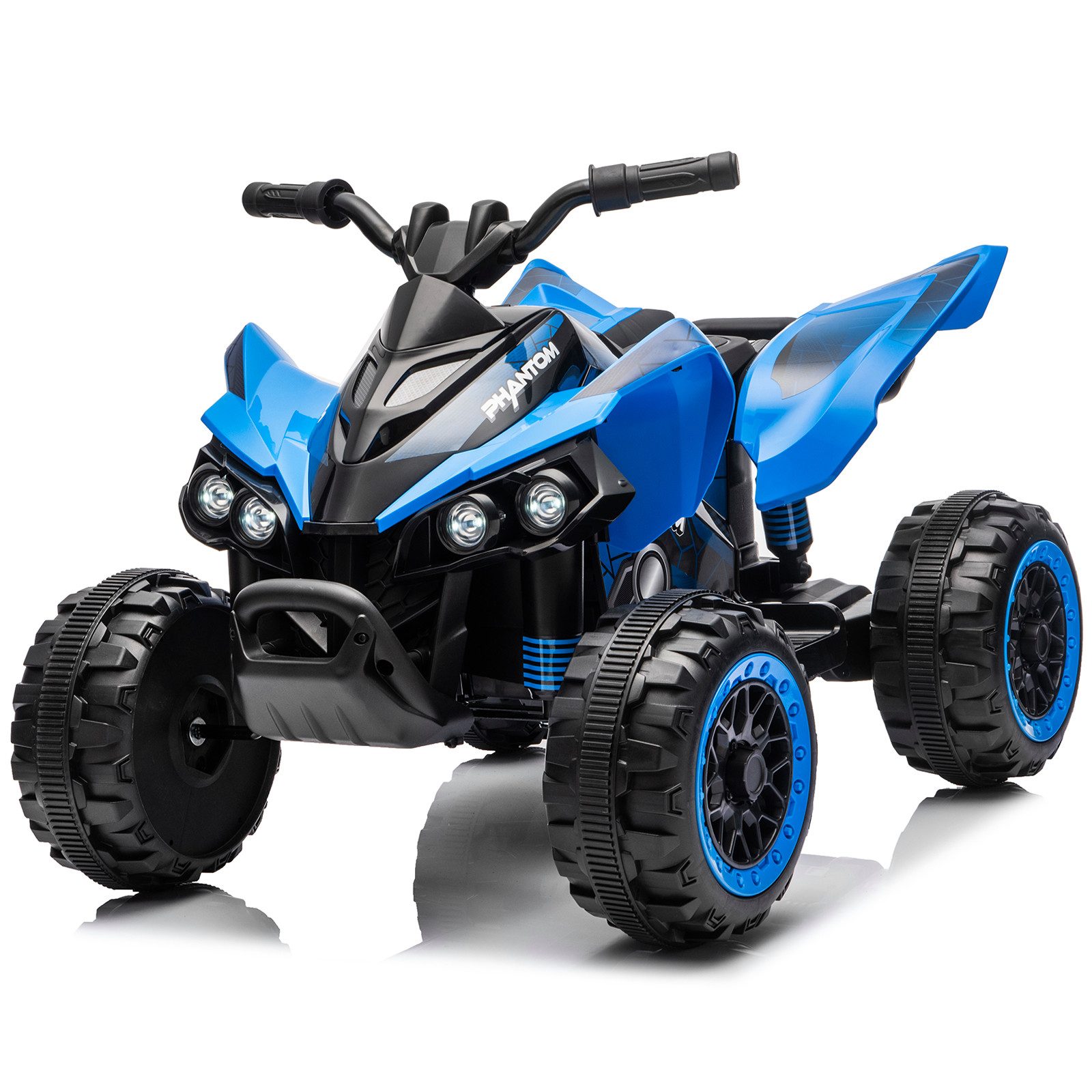 LALAHO Elektro-Kinderquad Elektrisches Kinderauto mit vier Rädern, 12V 4,5Ah ATV, mit LED-Beleuchtung